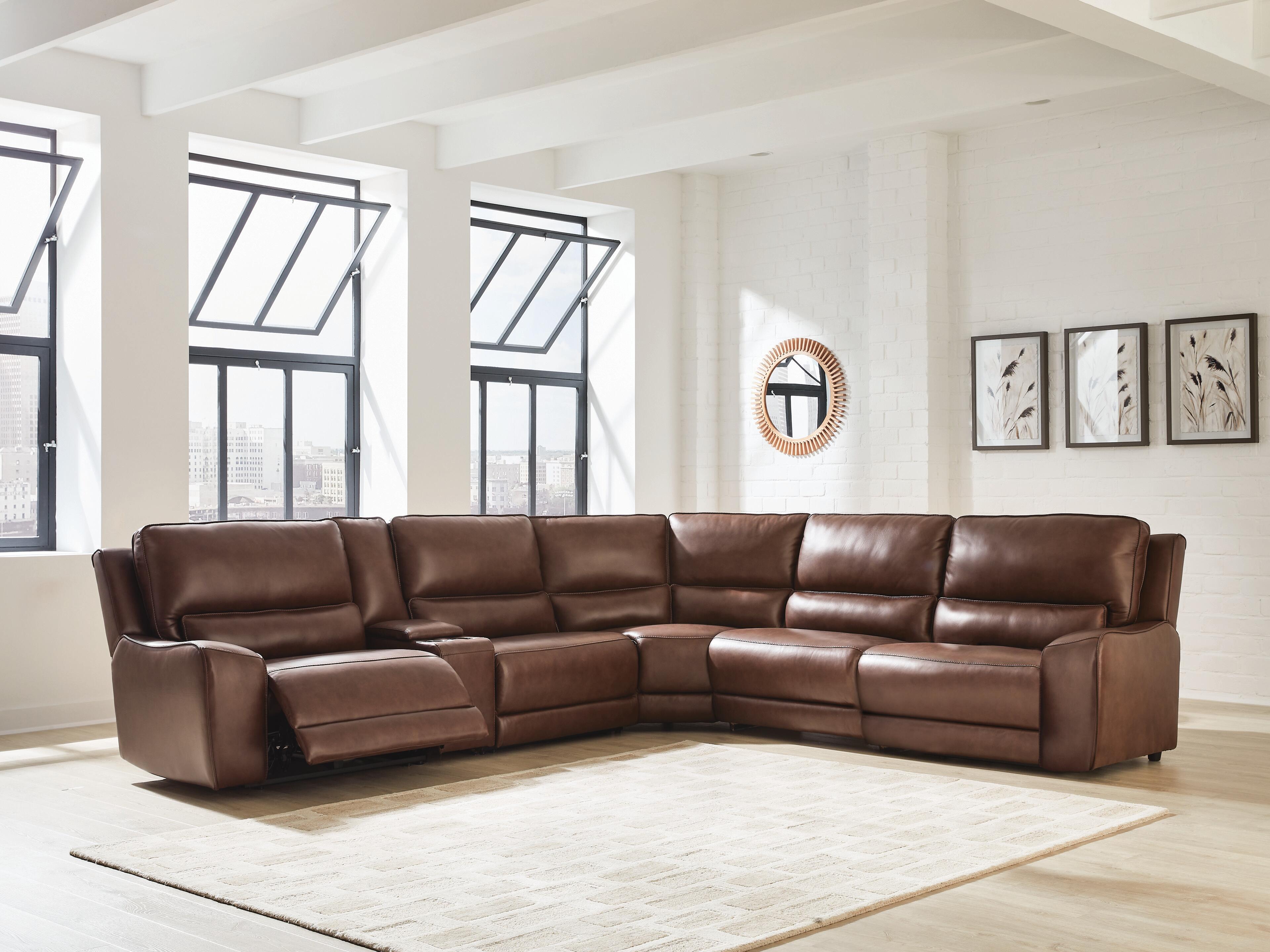 Silverbrooke 6-Piece Reclining Sectional with Storage Console - image 1