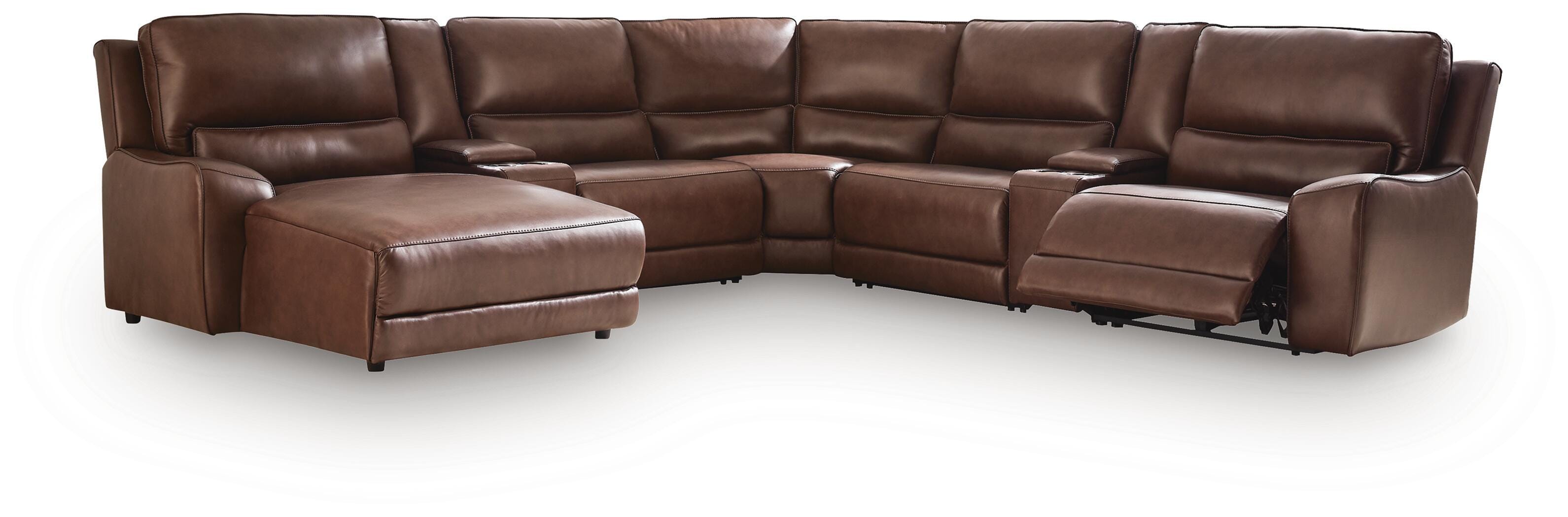 Seccional reclinable Silverbrooke de 7 piezas con chaise longue y consolas de almacenamiento - image 1