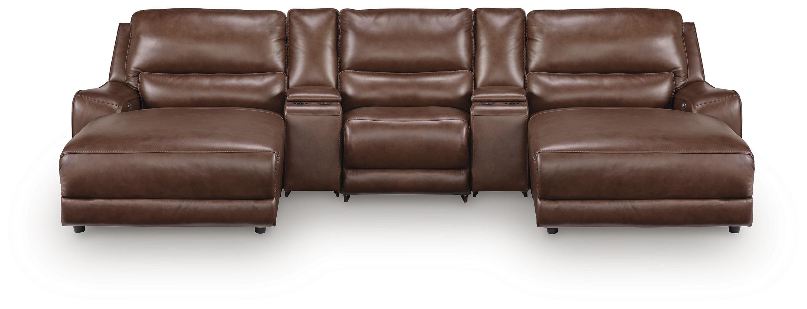 Seccional reclinable eléctrico de 5 piezas Silverbrooke con chaise longue - image 1