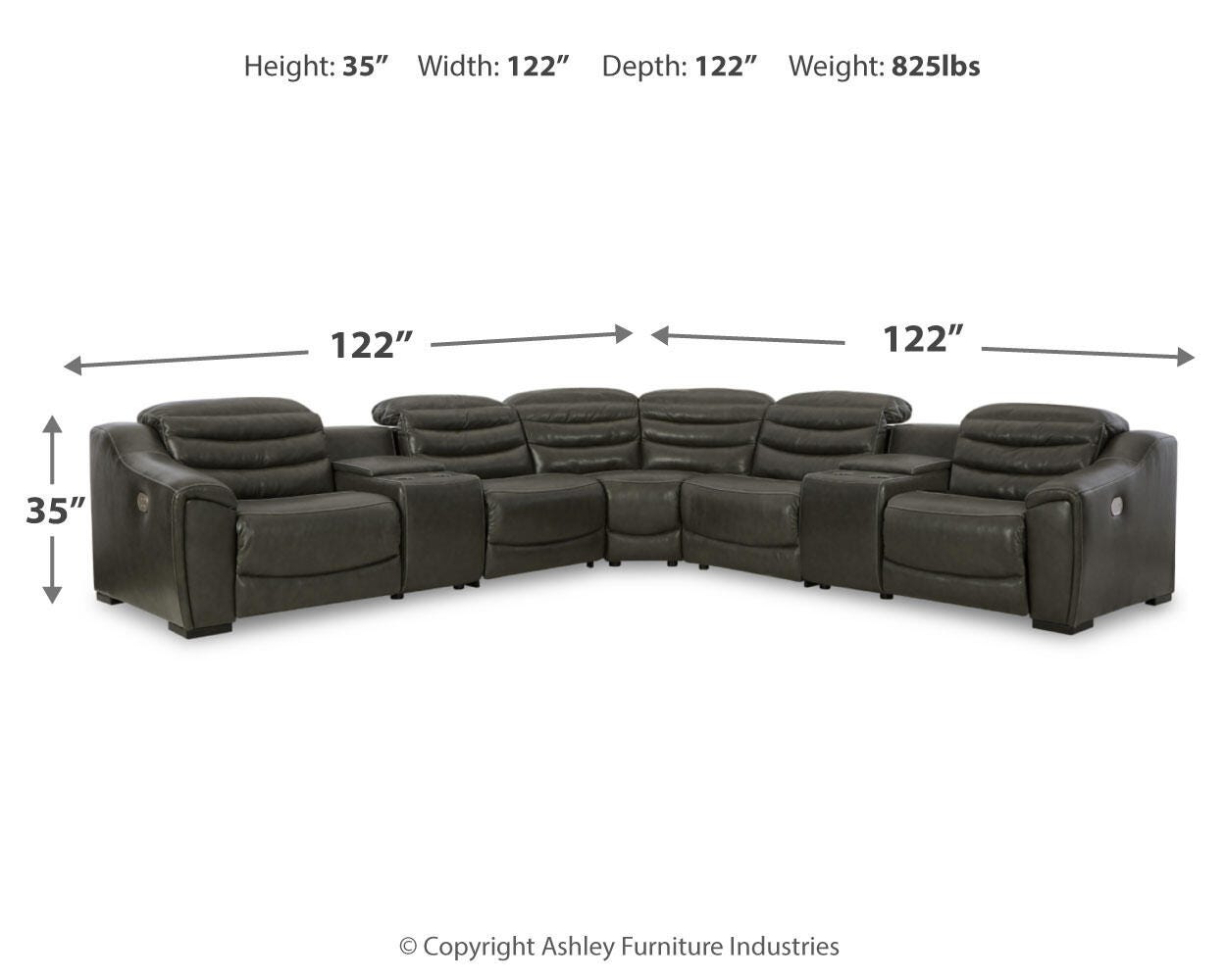 Center Line 7-Piece Power Reclining Sectional - image 4