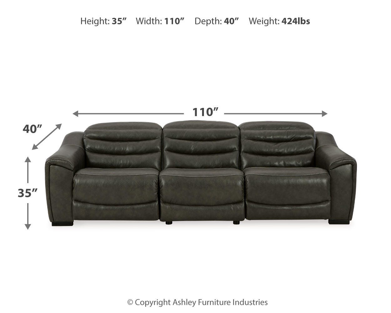 Center Line 3-Piece Power Reclining Sectional Sofa - image 4