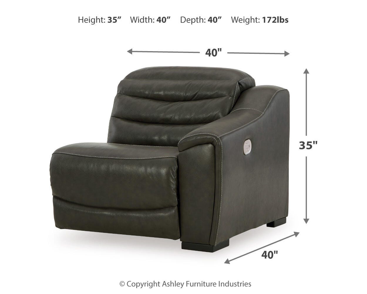 Center Line 2-Piece Power Reclining Sectional Loveseat - image 9