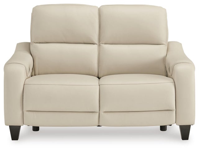 Mosswell Dual Power Leather Reclining Loveseat
