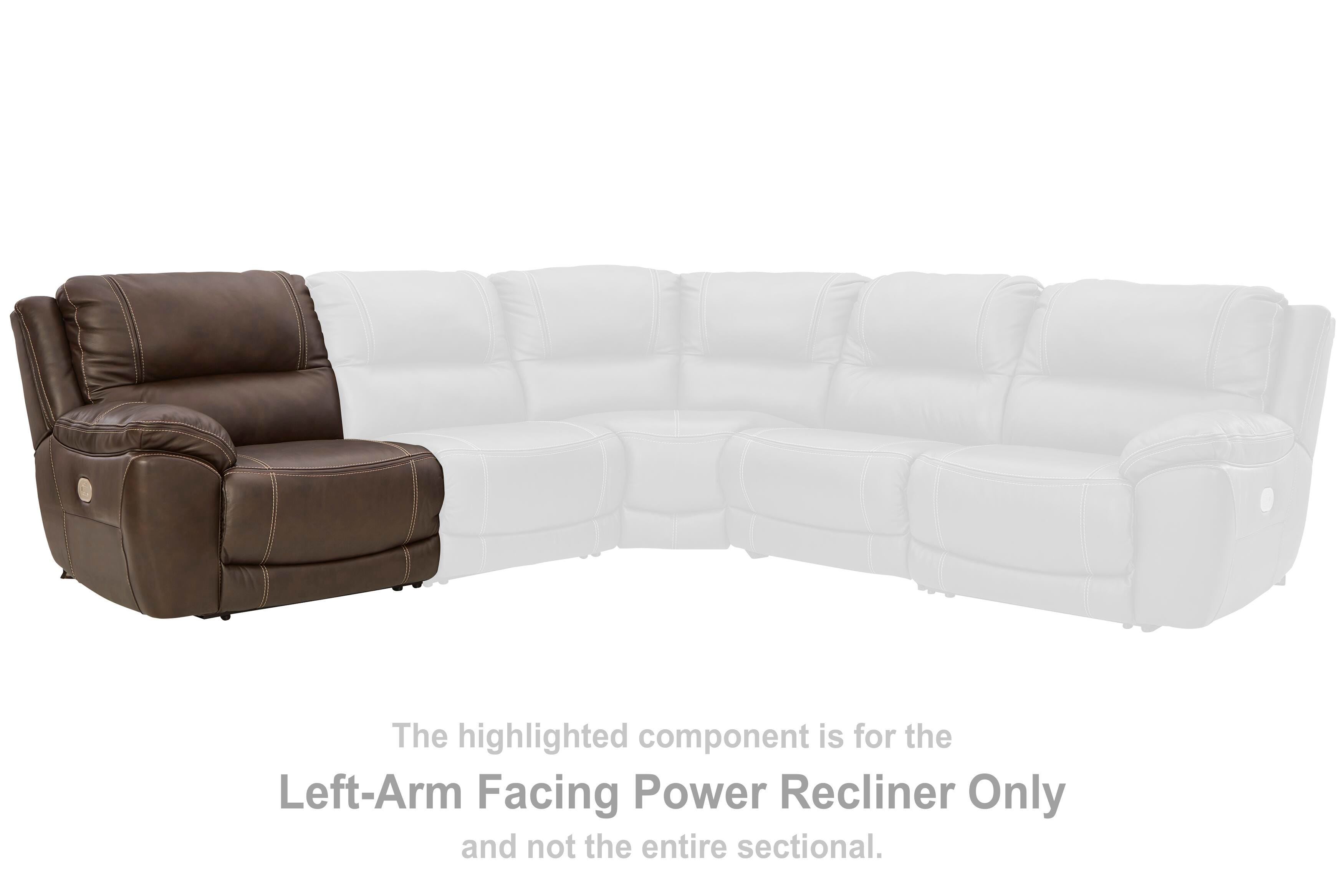 Sillón reclinable eléctrico Dunleith con brazo izquierdo mirando de frente - image 2