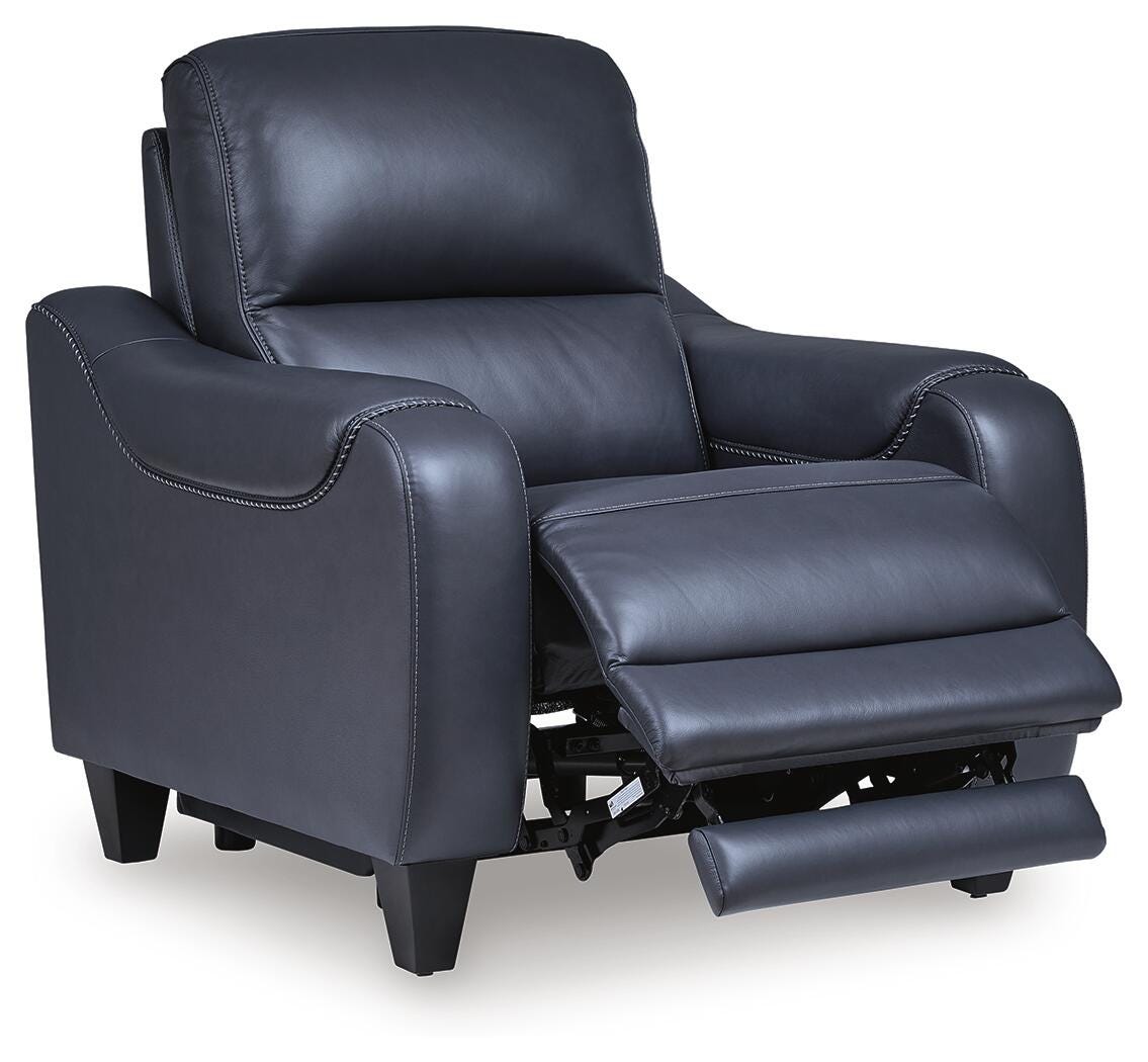 Mercomatic Dual Power Leather Recliner | Ashley