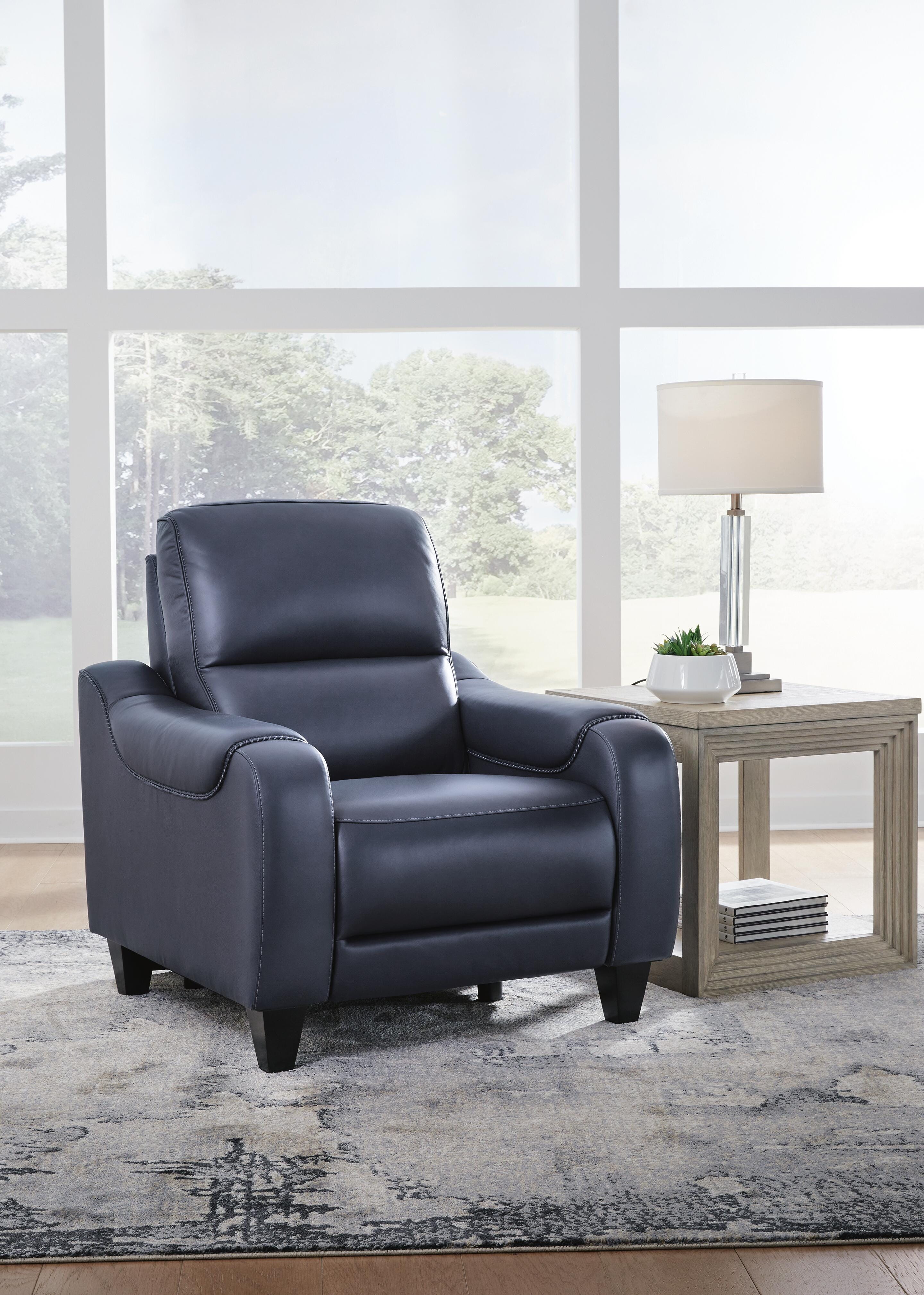 Mercomatic Dual Power Leather Recliner | Ashley