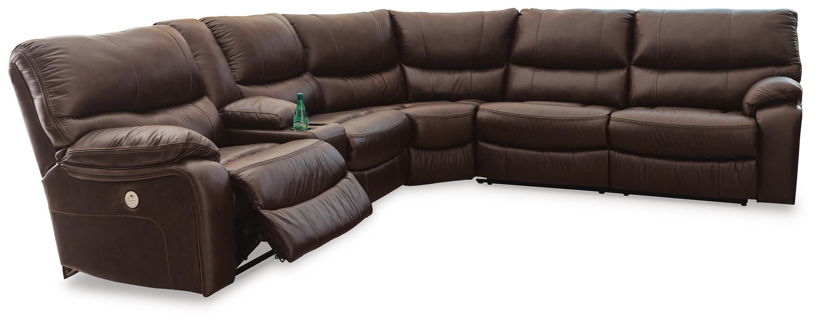 Family Circle 3-Piece Power Leather Reclining Sectional