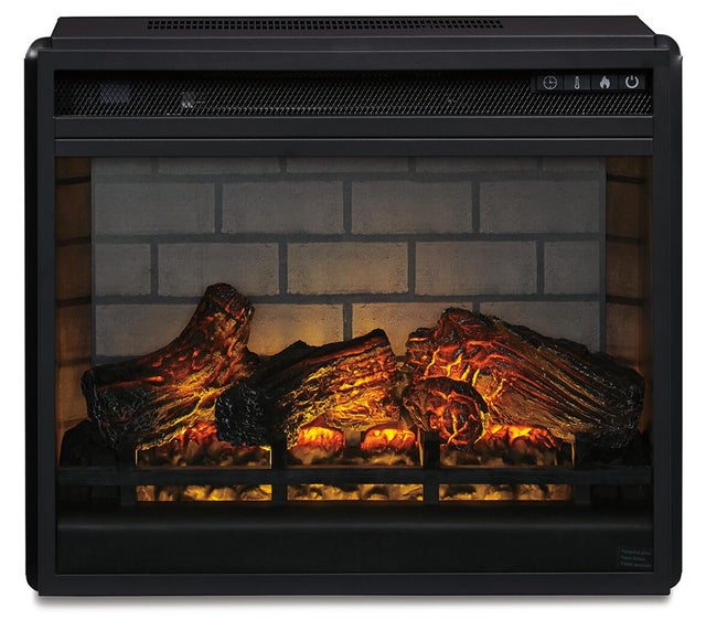 Entertainment Accessories 23'' Electric Infrared Fireplace Insert for Larger Rooms