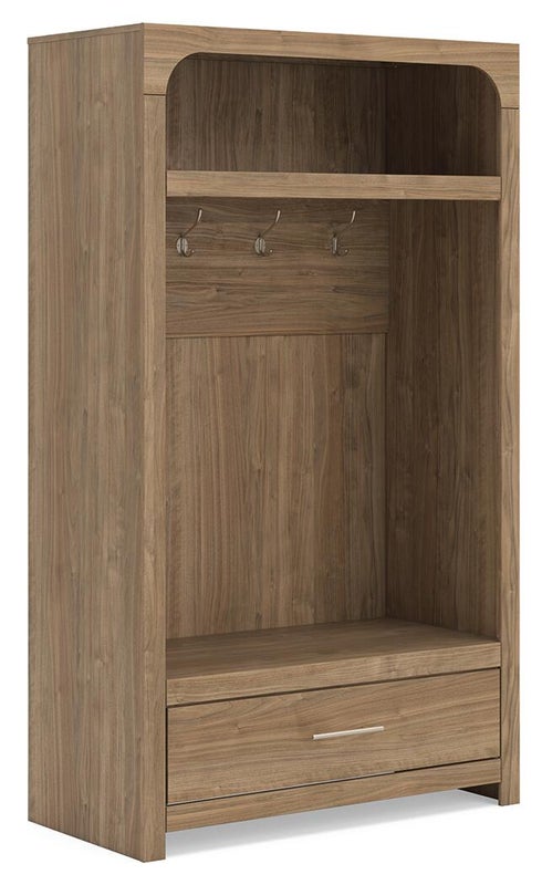 Dovander Hall Tree with Storage Bench, Brown