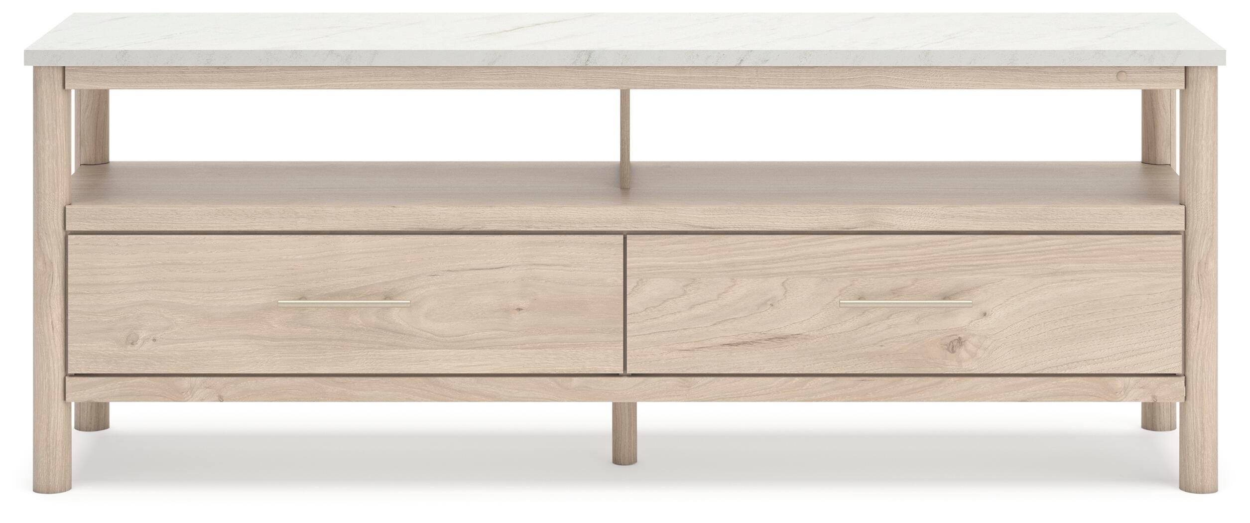 Cadmori 72" TV Stand, Two-tone, large