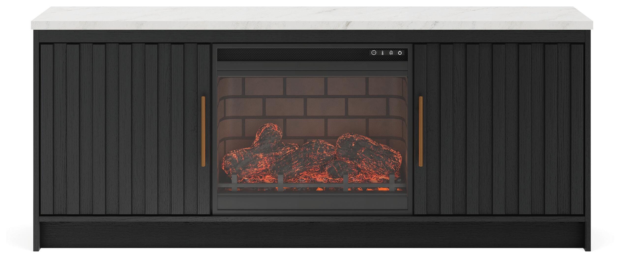 Cadmori 63" TV Stand with Electric Fireplace, , large