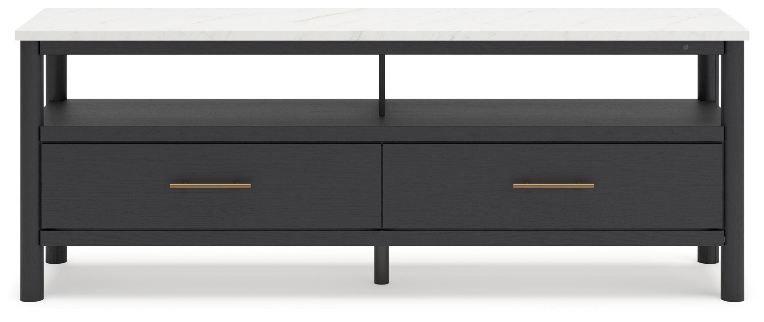 Cadmori 72" TV Stand, Black/White, large