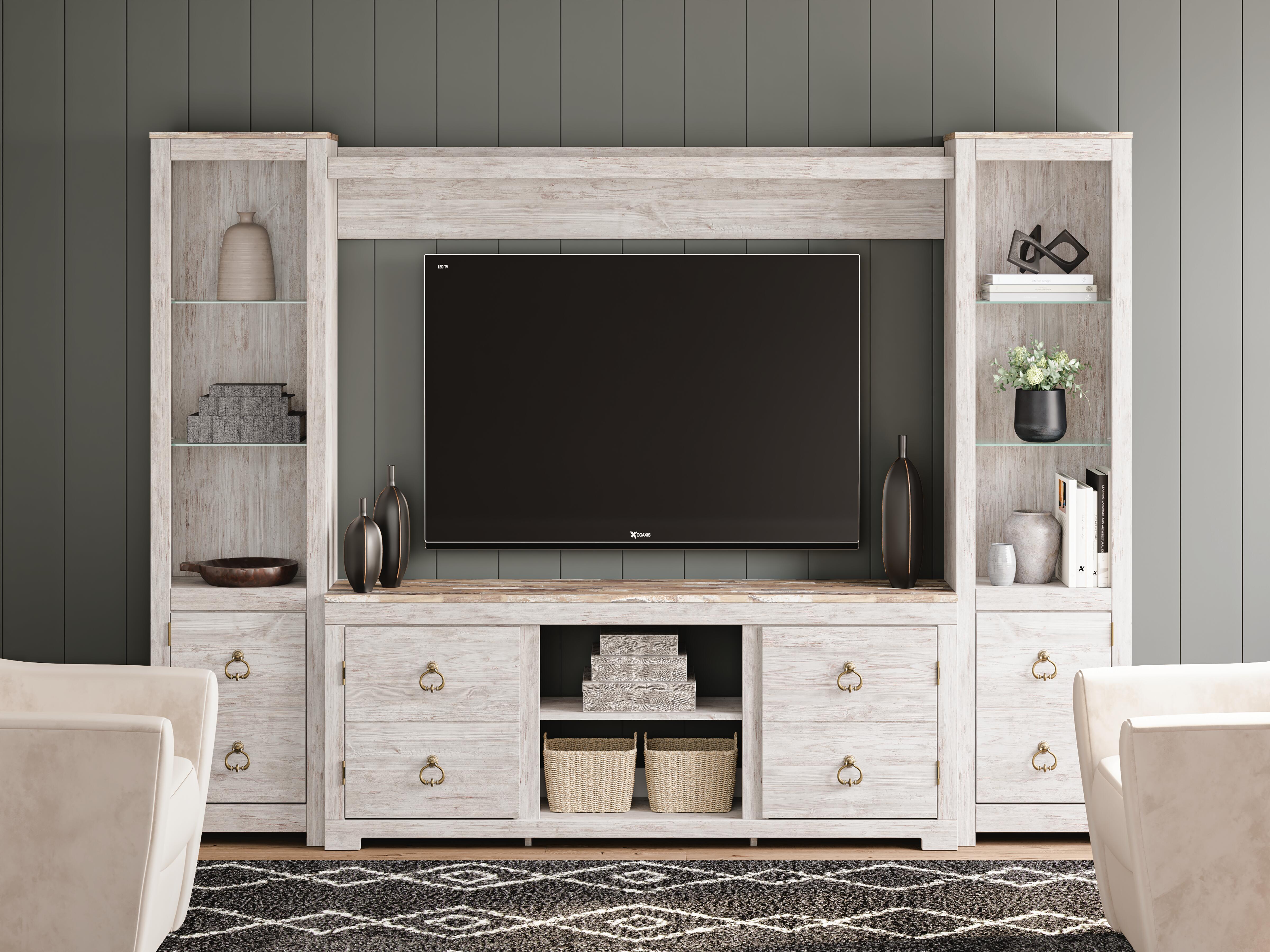 Willowton 4-Piece Entertainment Center with 72'' TV Stand | Ashley