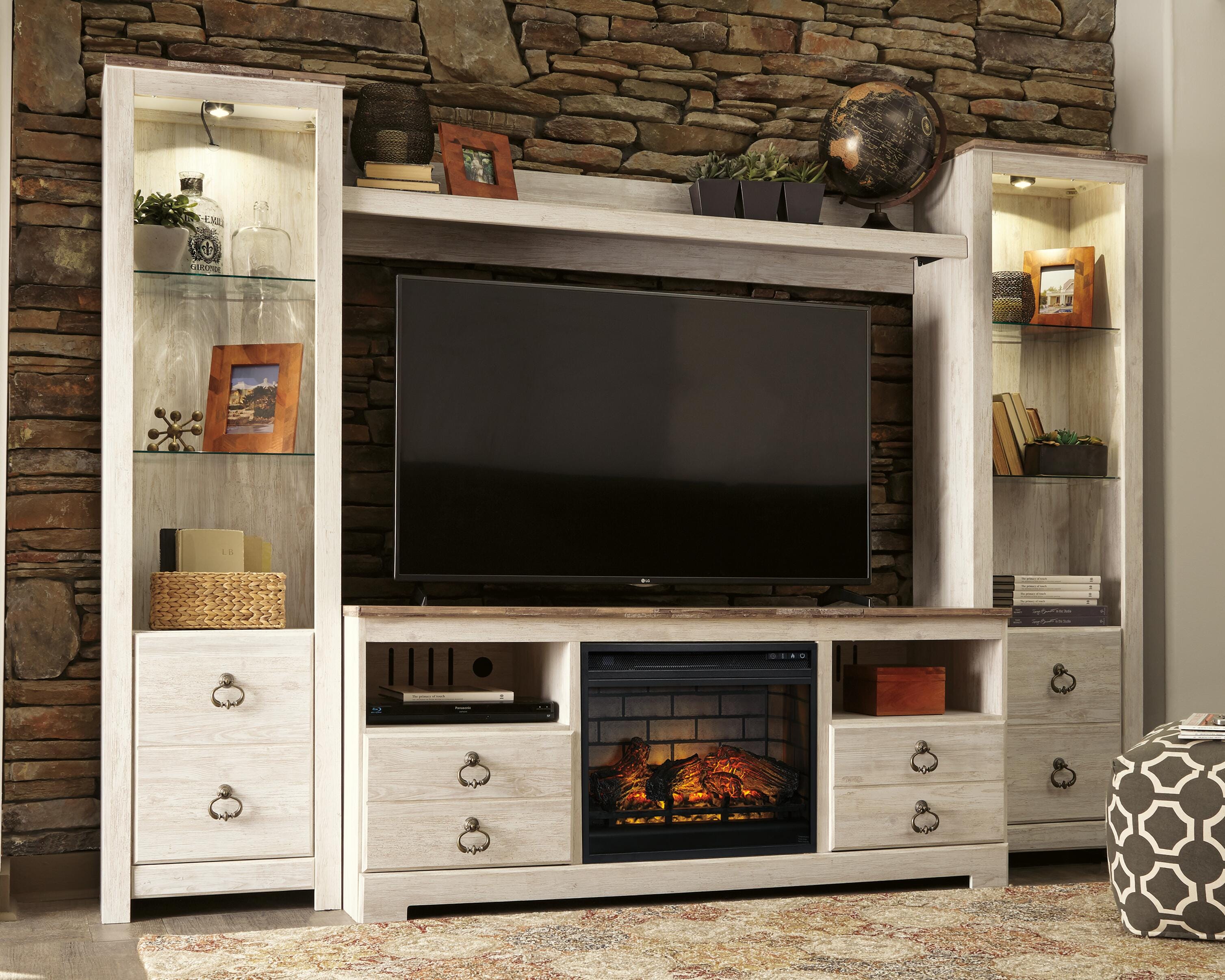Willowton 4-Piece Entertainment Center with Electric Fireplace - image 1