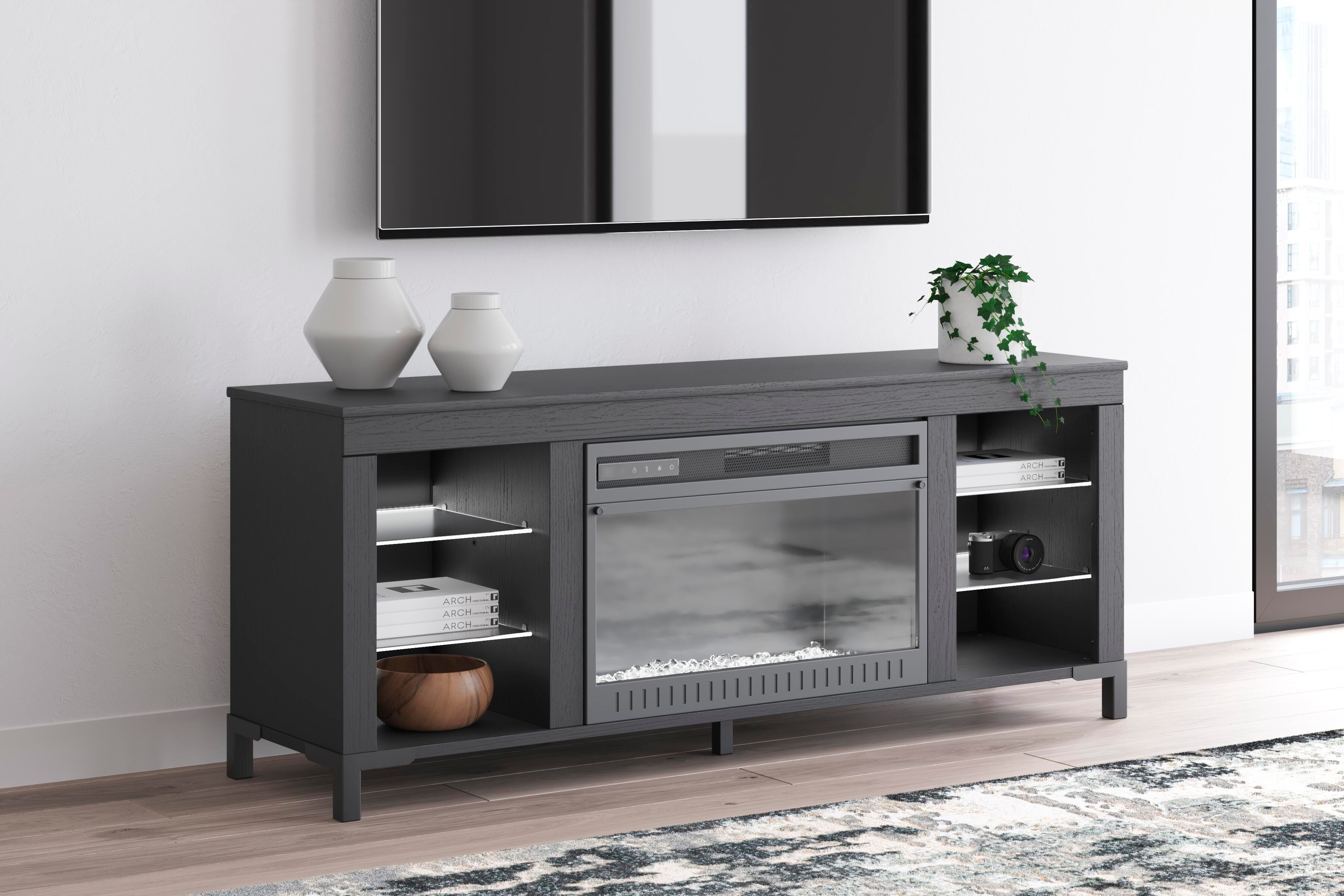 Cayberry 60" TV Stand with Electric Fireplace, , large