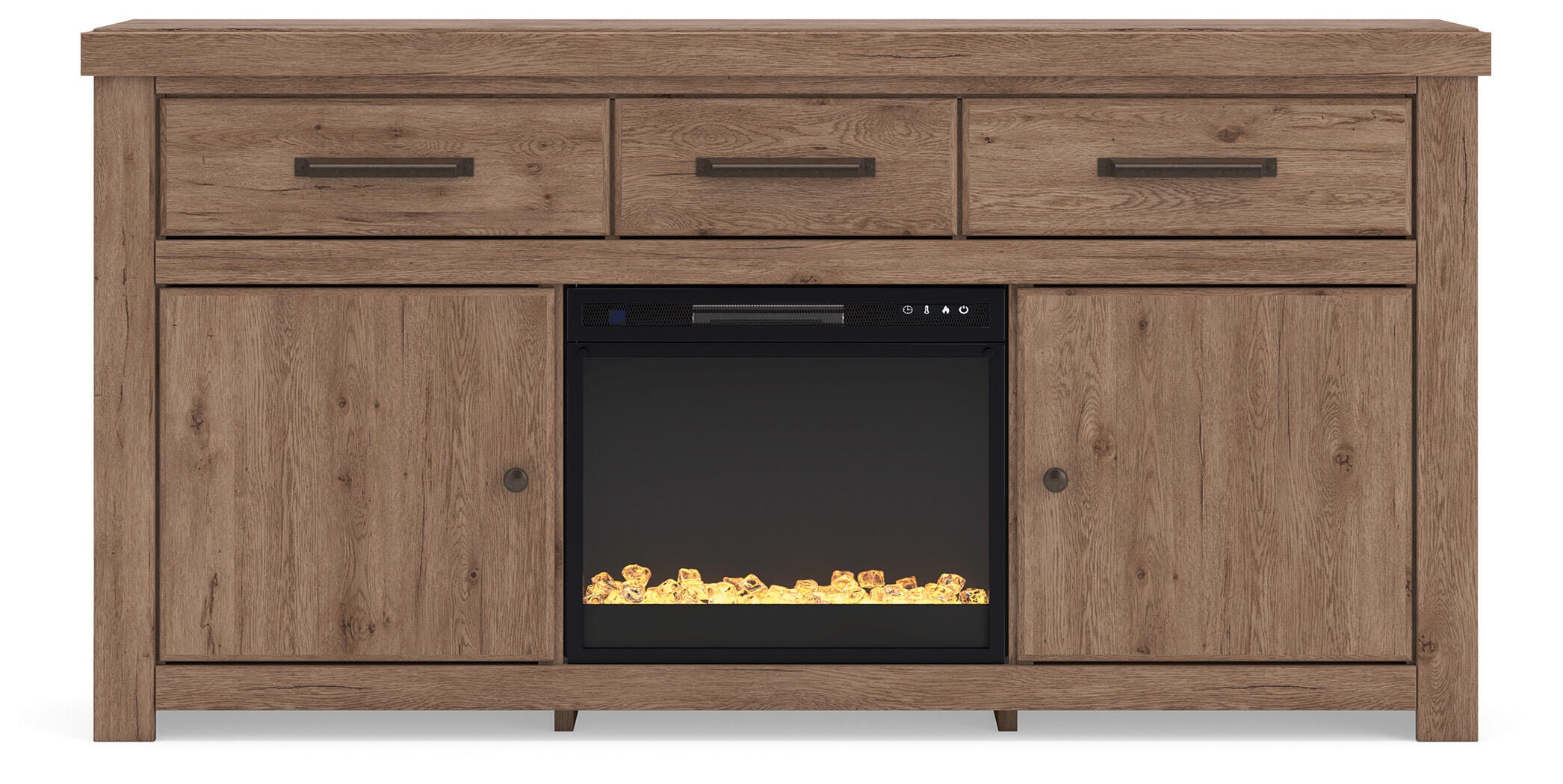 W4. Garistyn 73in TV Stand with Electric Fireplace