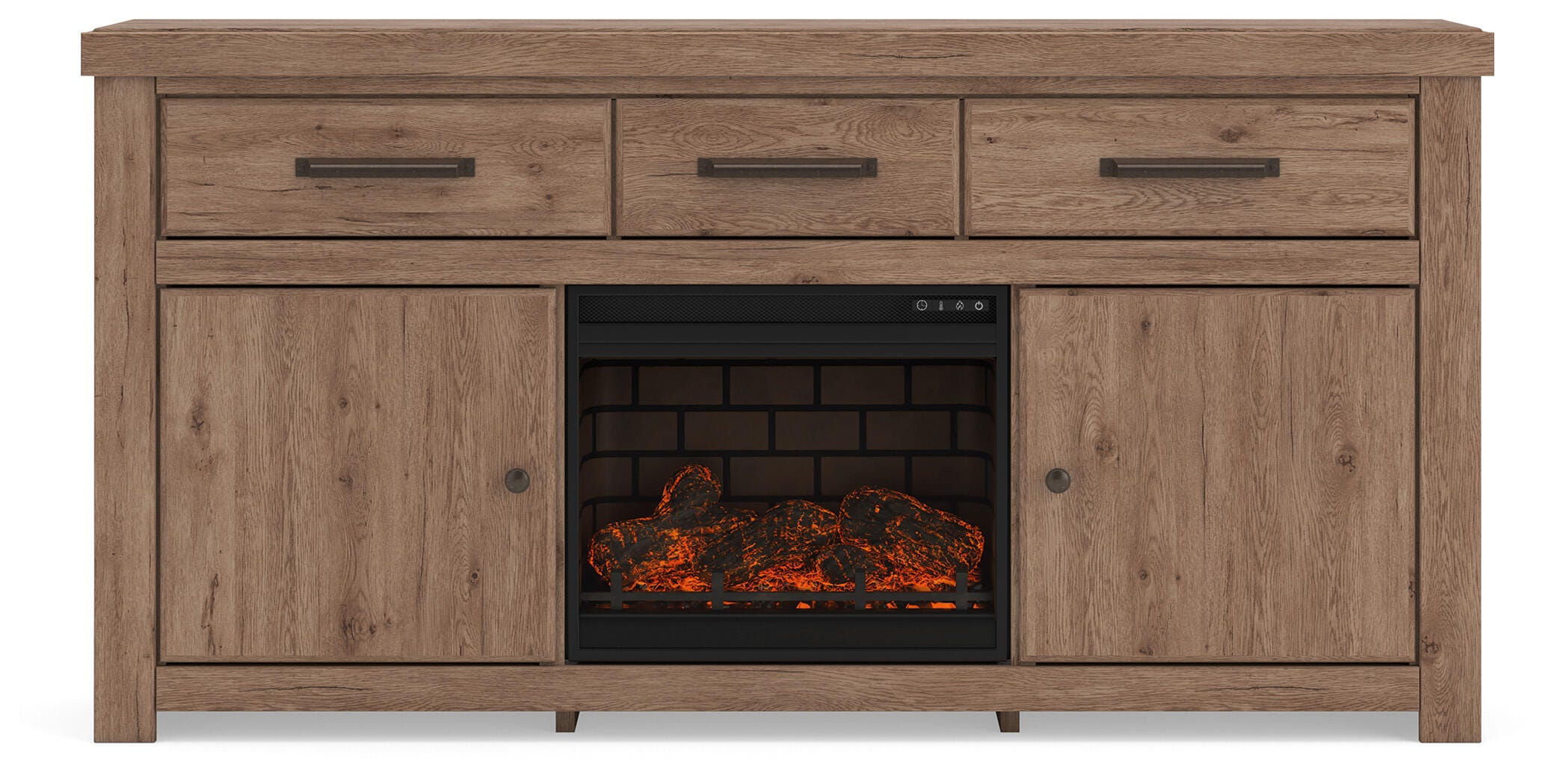 W3. Garistyn 73in TV Stand with Electric Fireplace