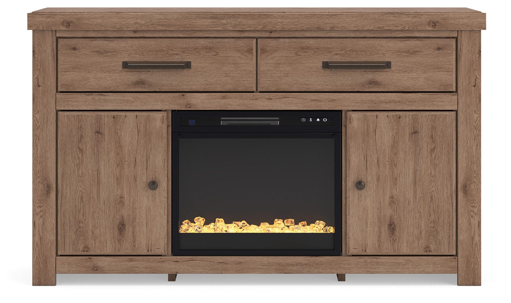 W5. Garistyn 62in TV Stand with Electric Fireplace