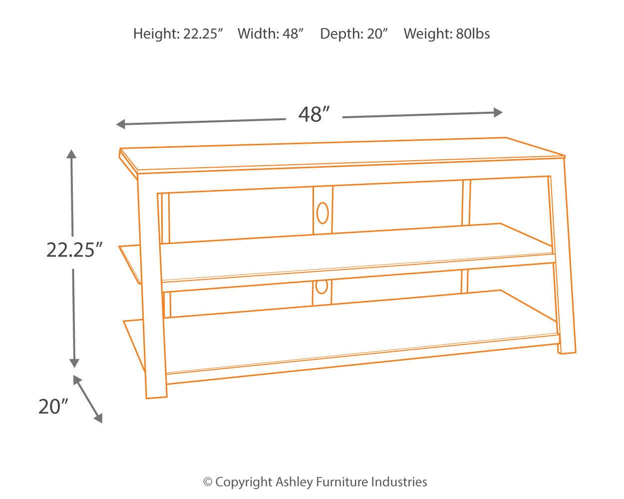 Rollynx 48" TV Stand, , large