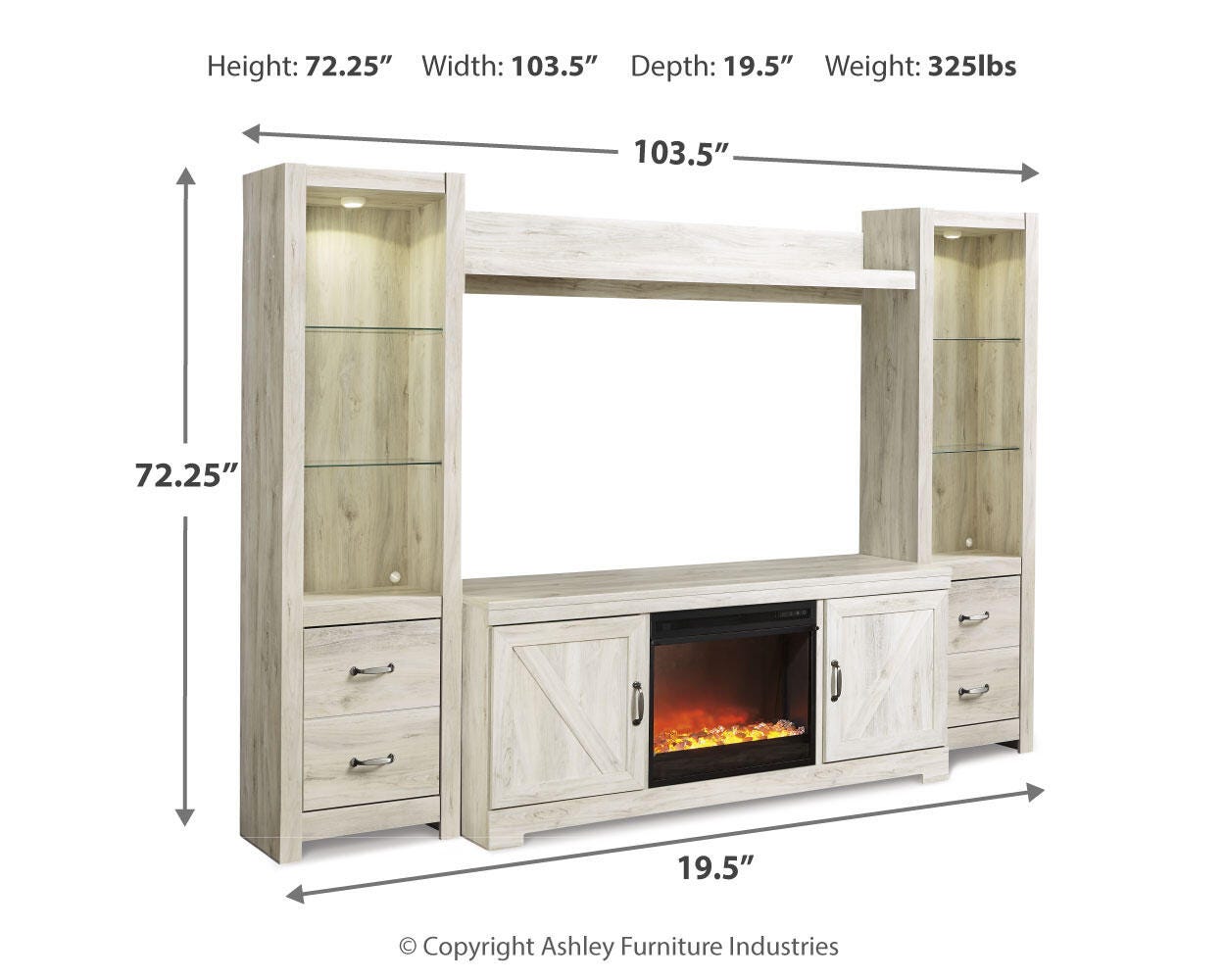 Bellaby 4-Piece Entertainment Center with Fireplace - image 4