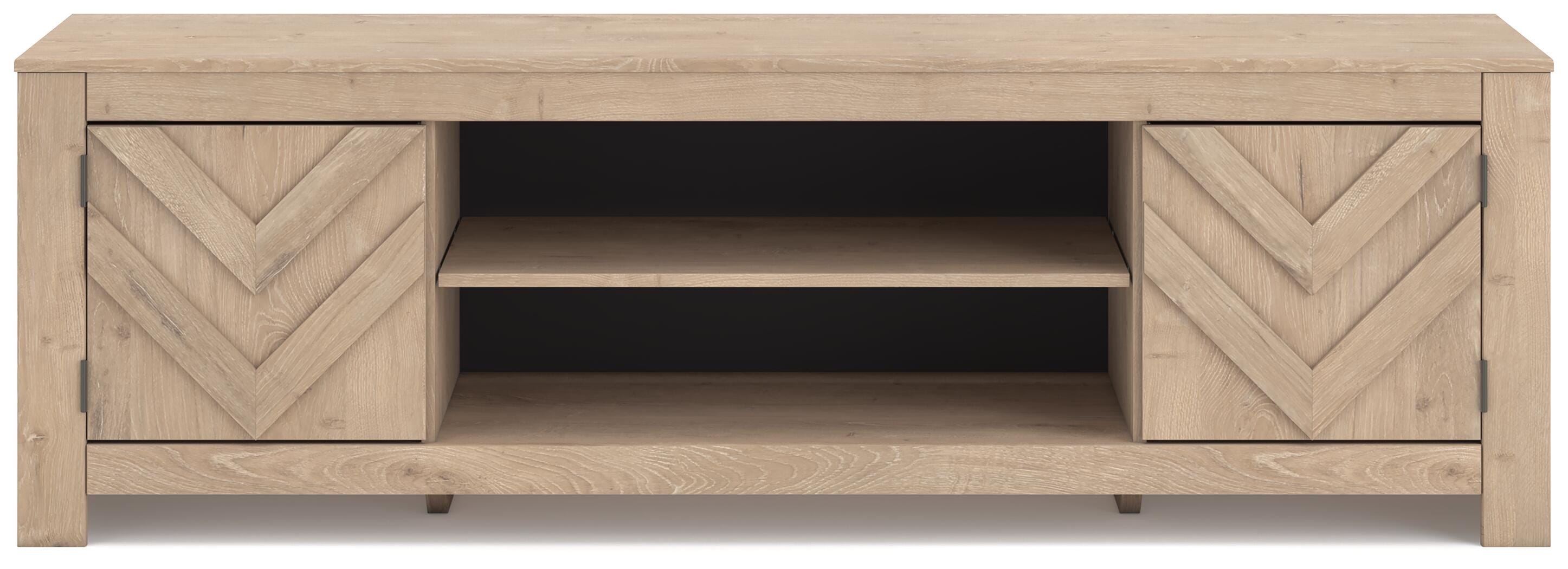 Cayboni 71" TV Stand, Tan, large