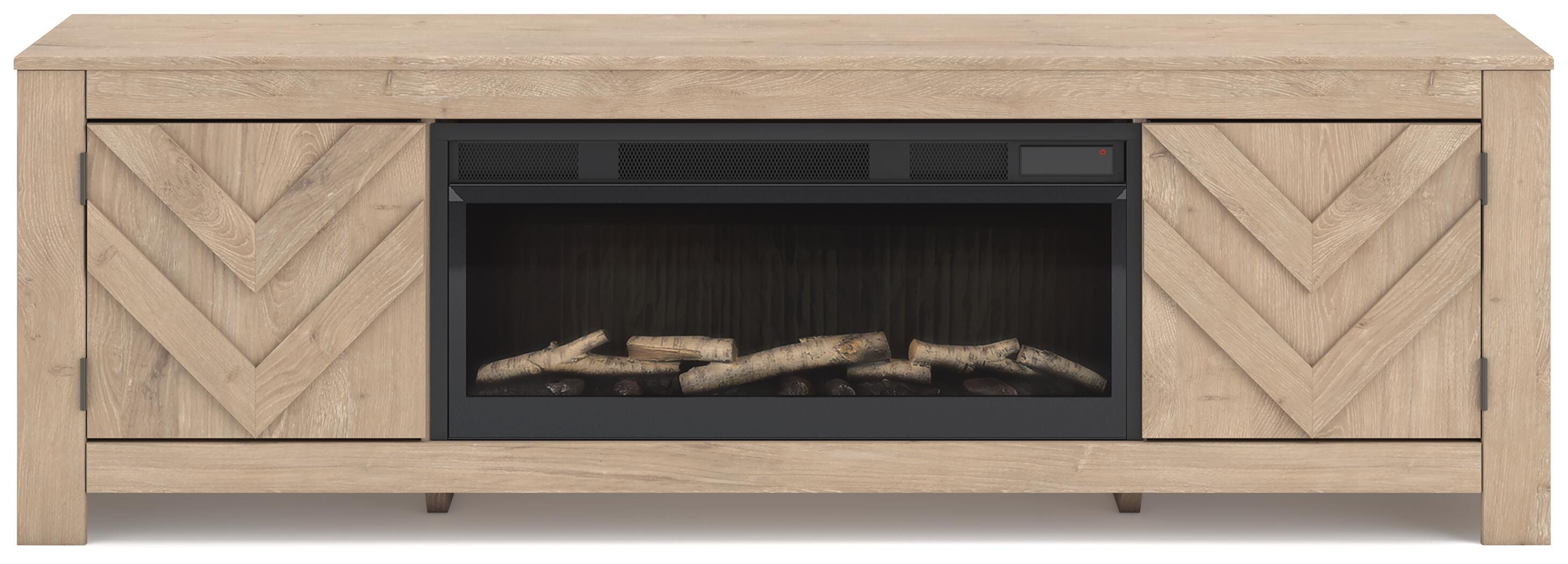 Mueble de TV con chimenea eléctrica Cayboni de 71" - image 3