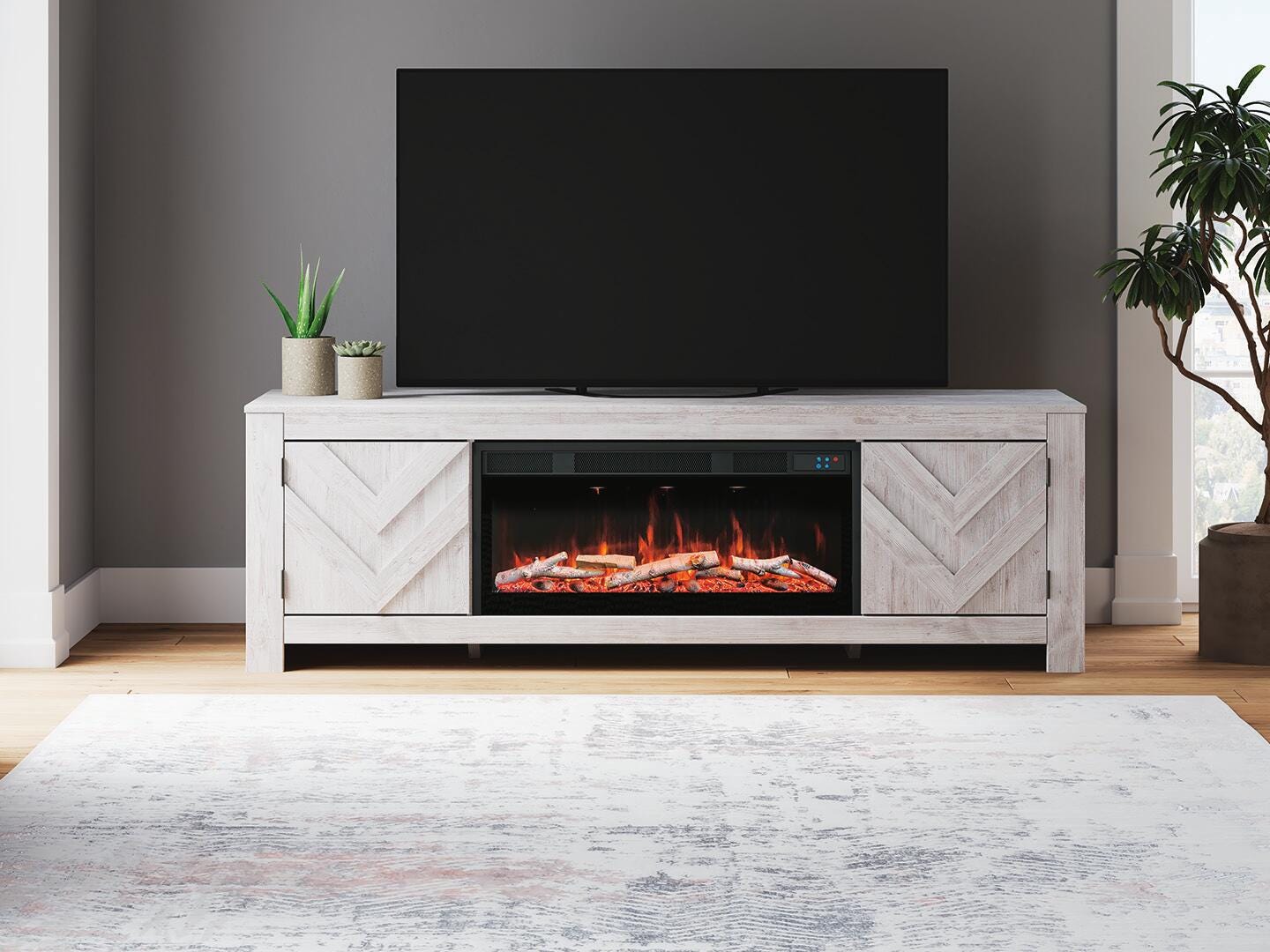 Cayboni 71" TV Stand with Electric Fireplace - image 1