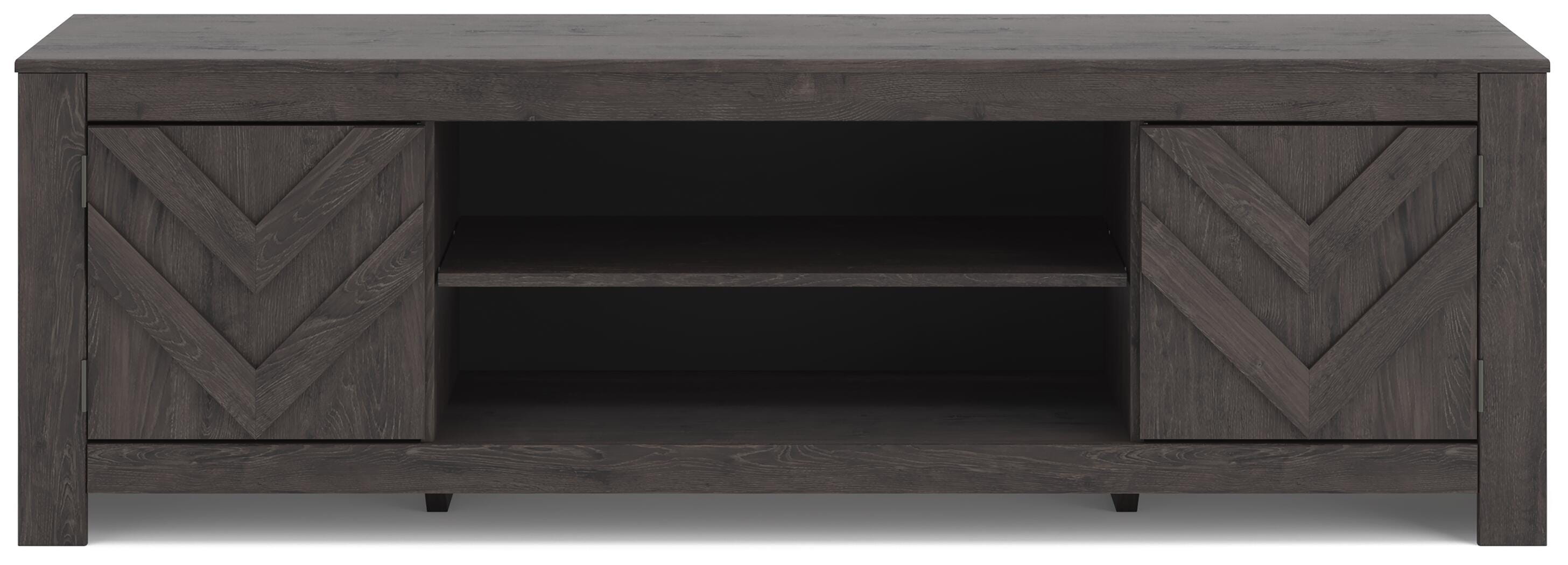 Cayboni 71" TV Stand, Black, large