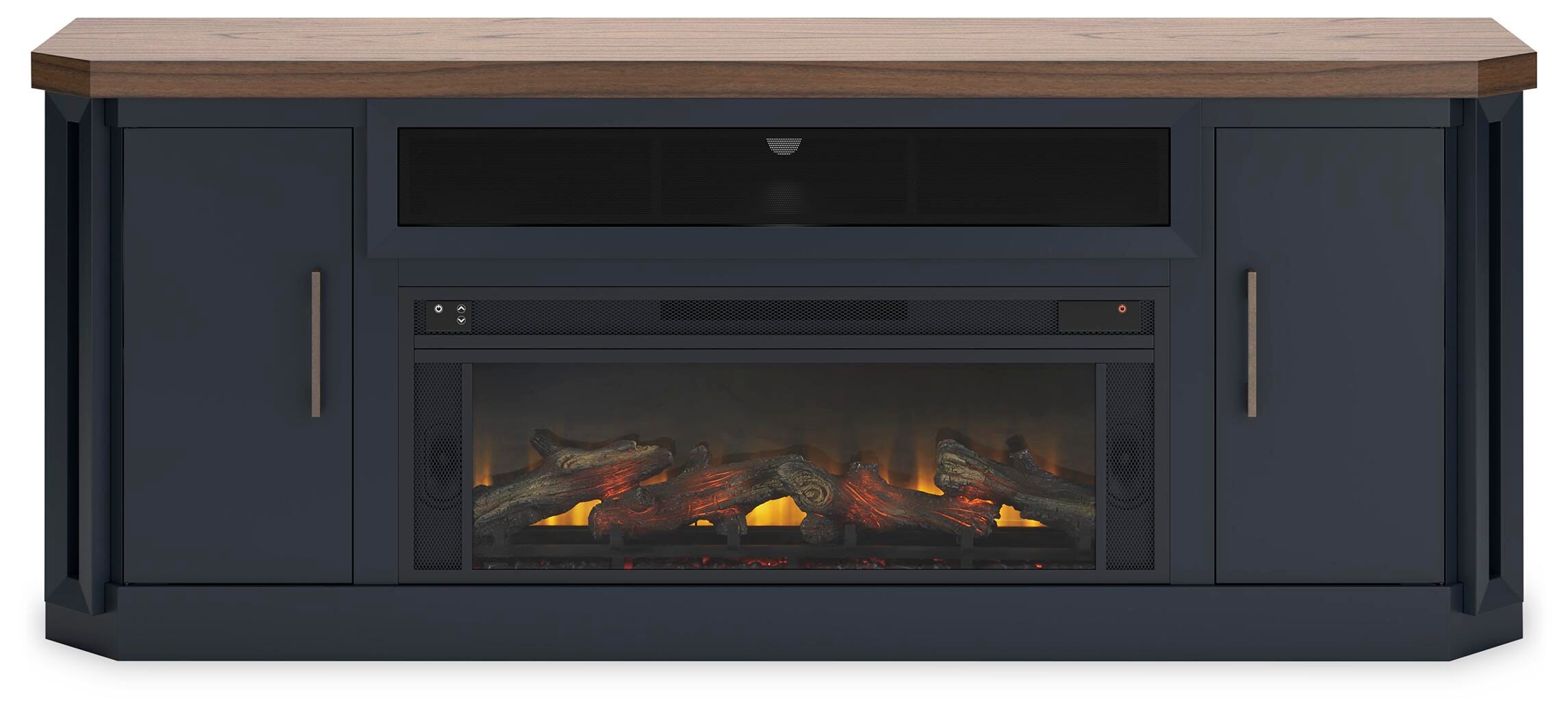 Landocken 83" TV Stand with Electric Fireplace, , large