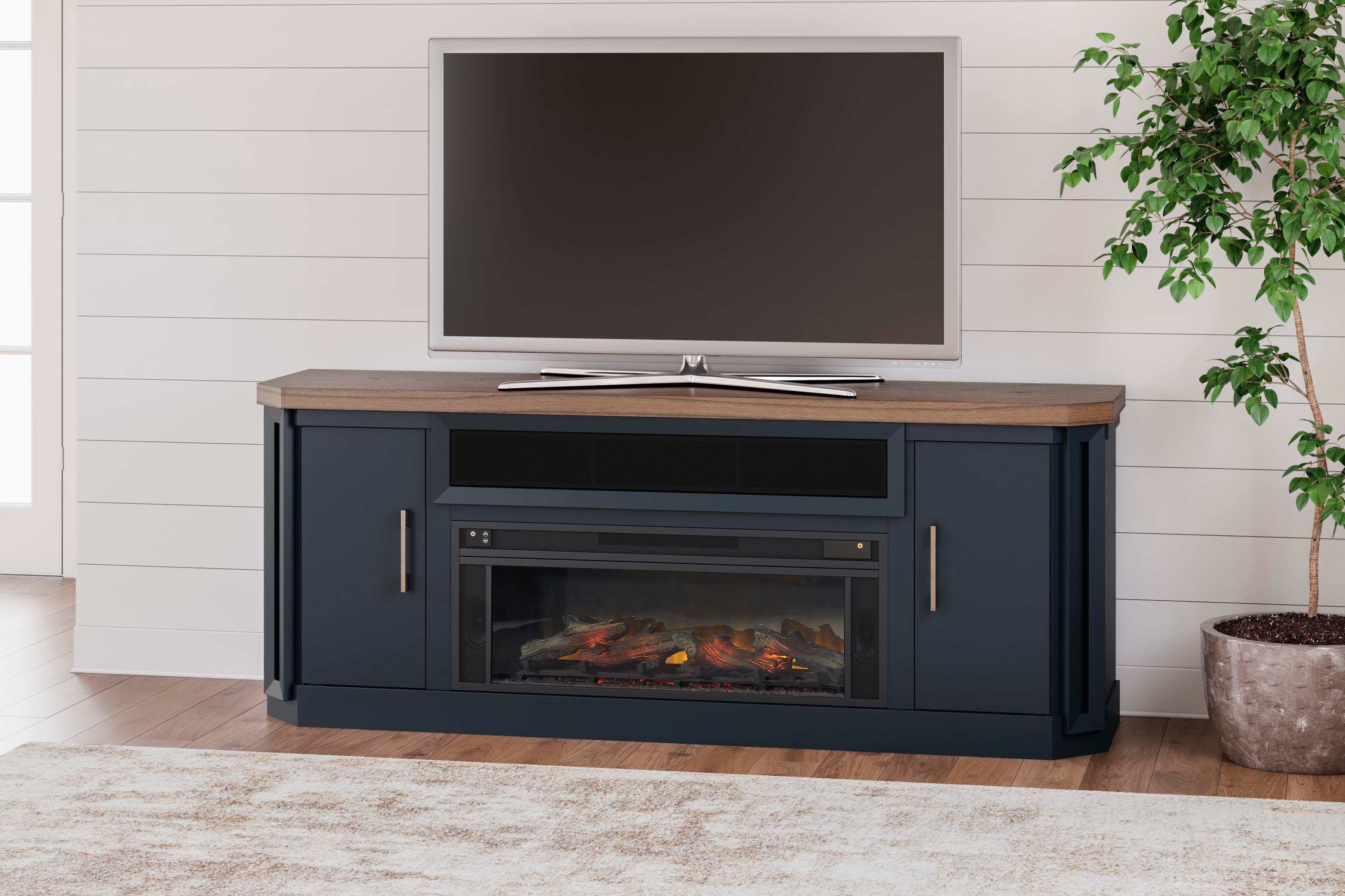 Landocken 83" TV Stand with Electric Fireplace - image 1