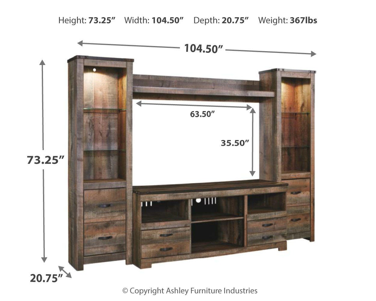 Trinell 4-Piece Entertainment Center - image 3