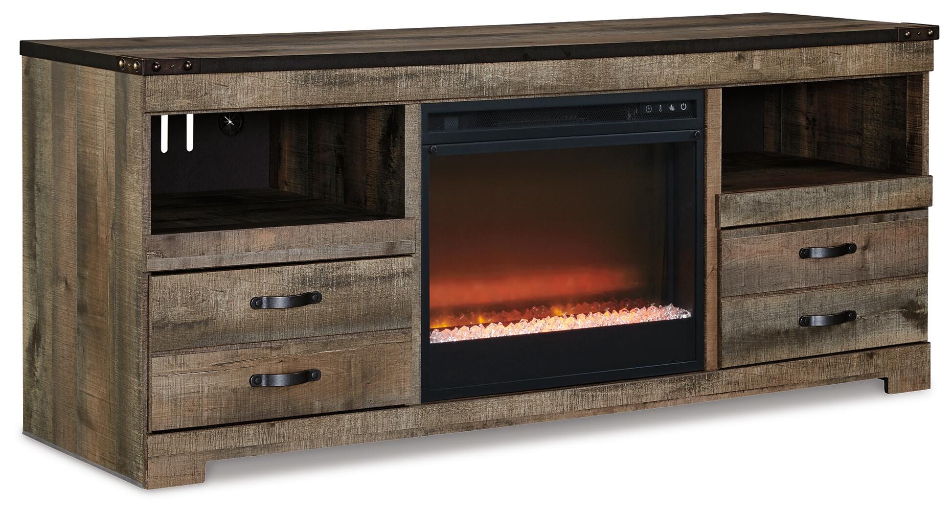 Trinell 63" TV Stand with Electric Fireplace - image 2