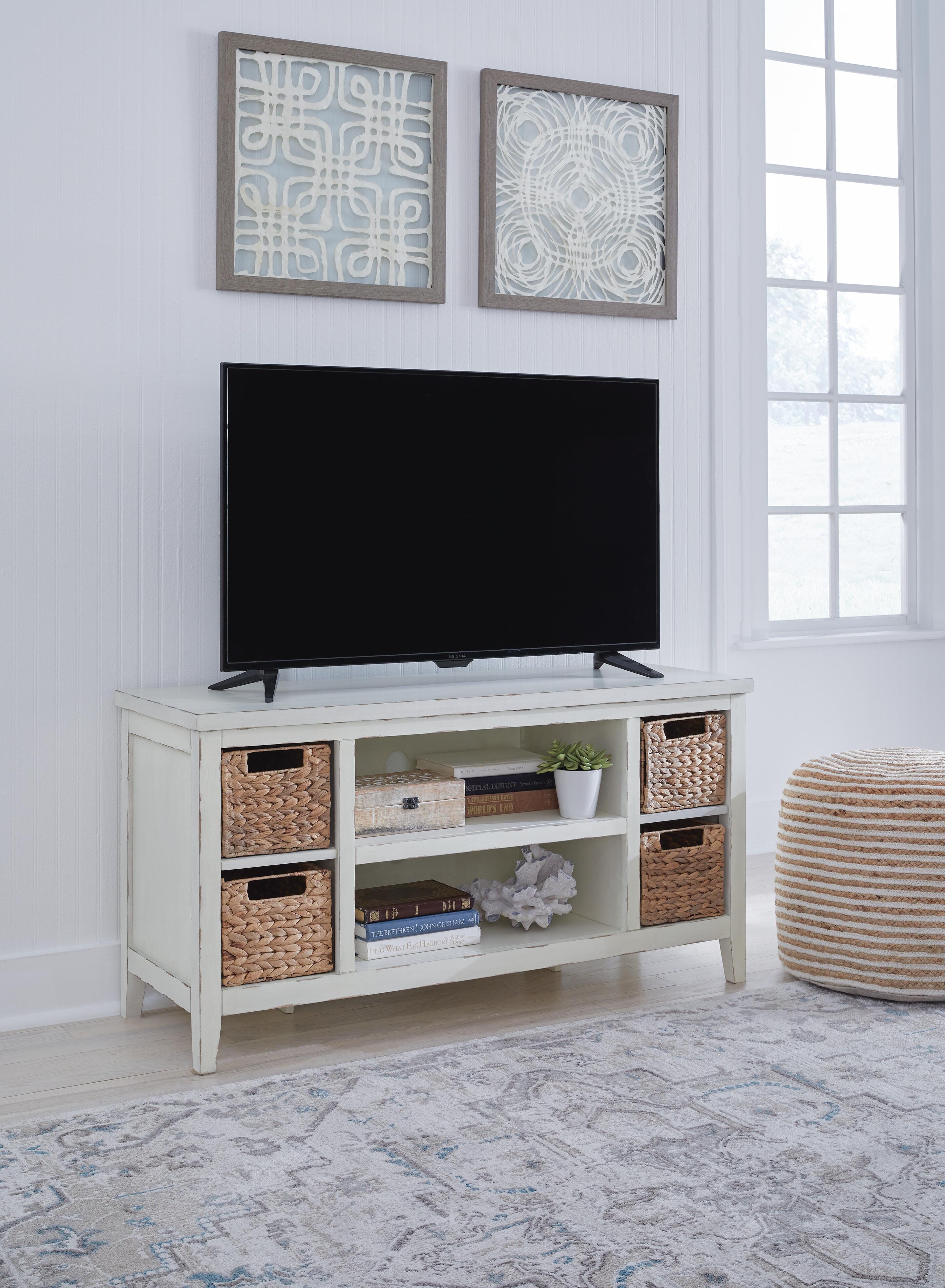 Mirimyn 47" TV Stand, White, large