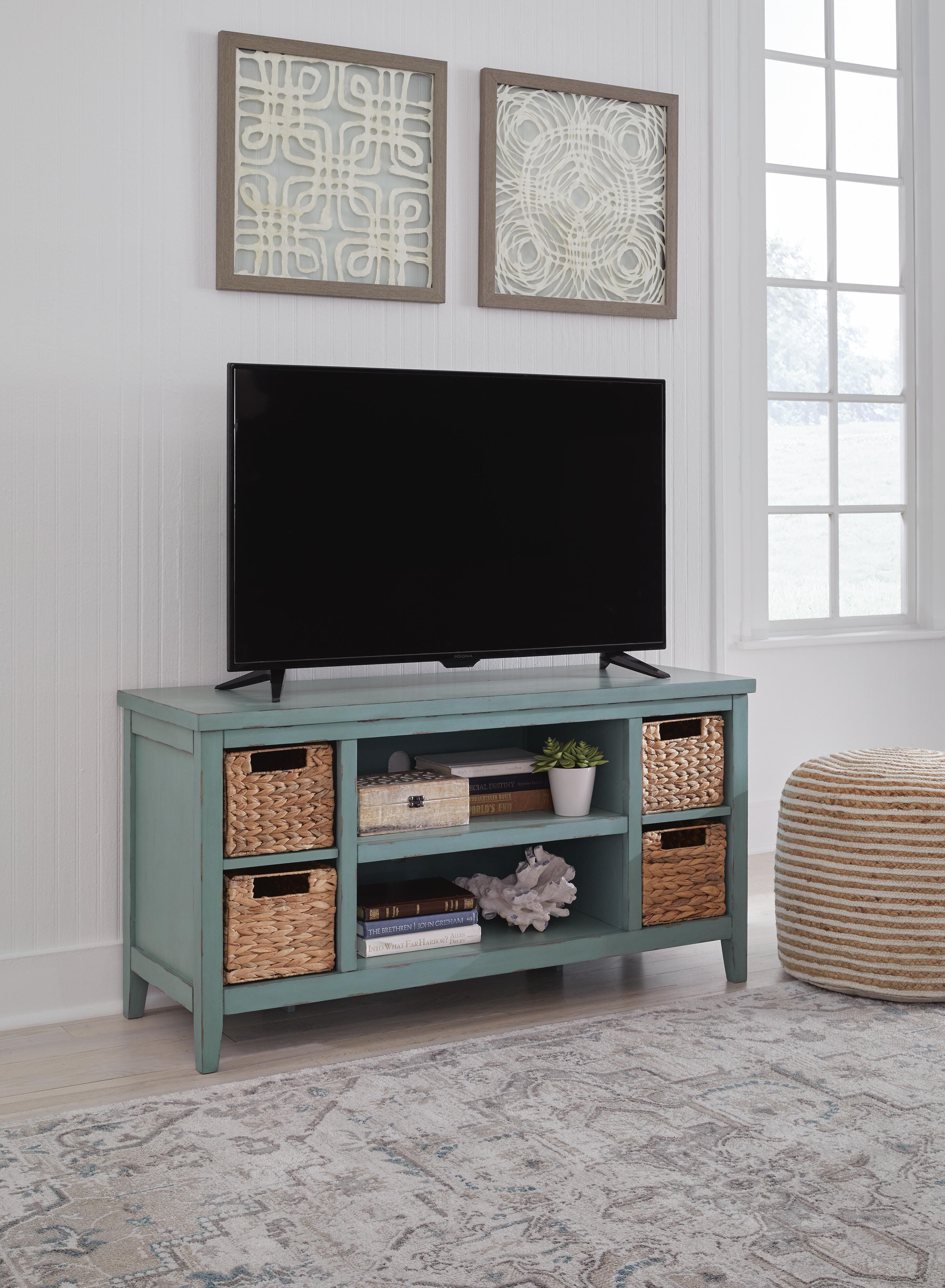 Mirimyn 47" TV Stand, Teal, large