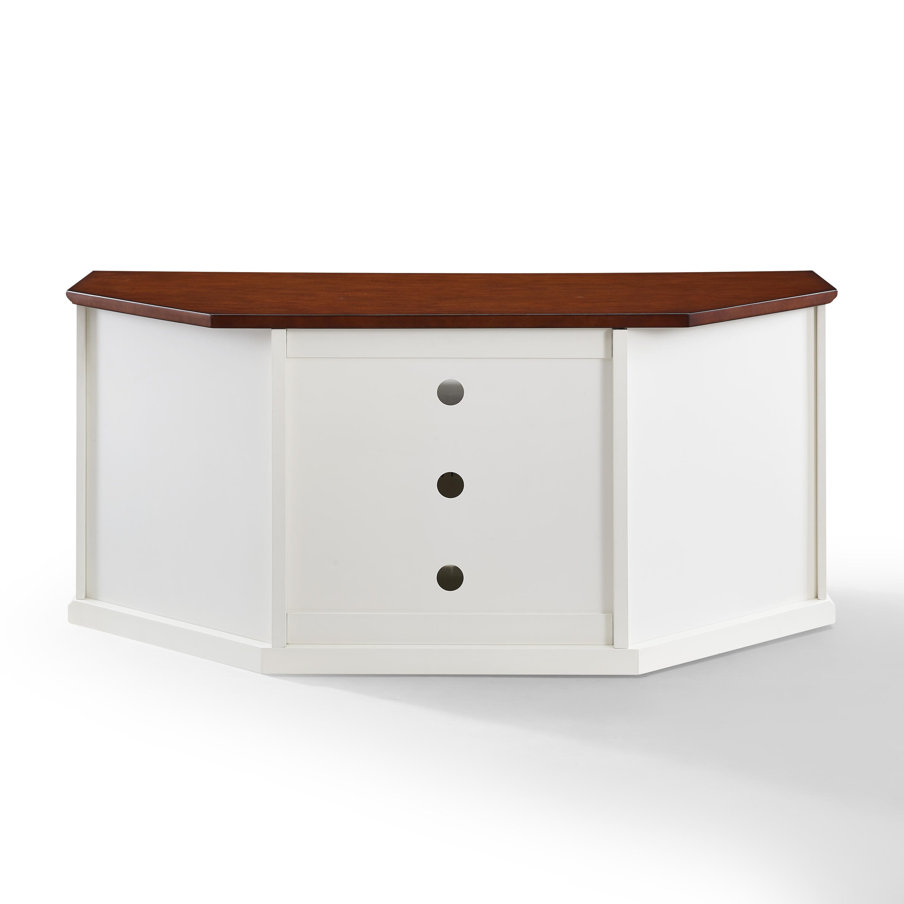 Crosley 60" Corner Tv Stand, White, large