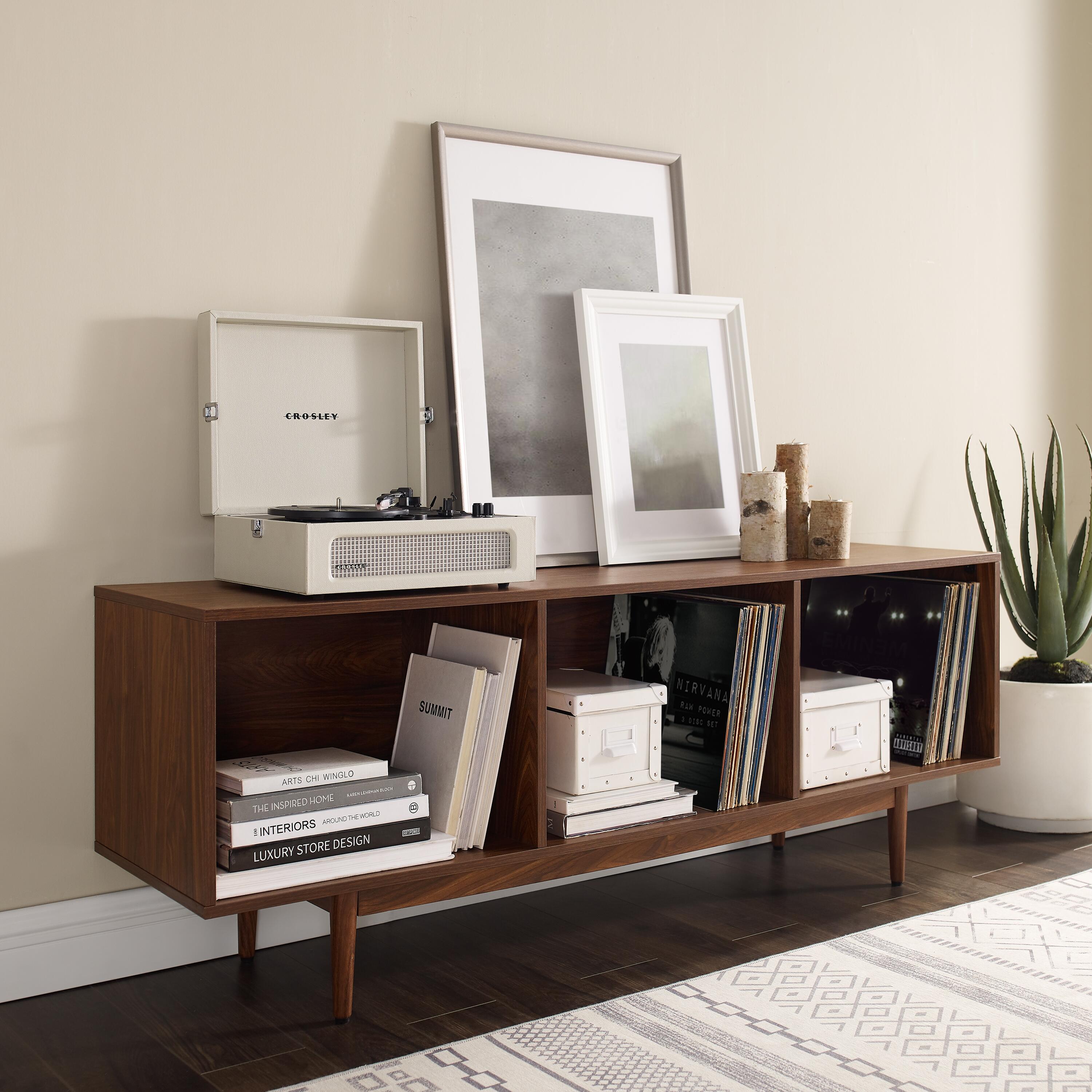 Crosley Liam Large Record Storage Console Cabinet, , large