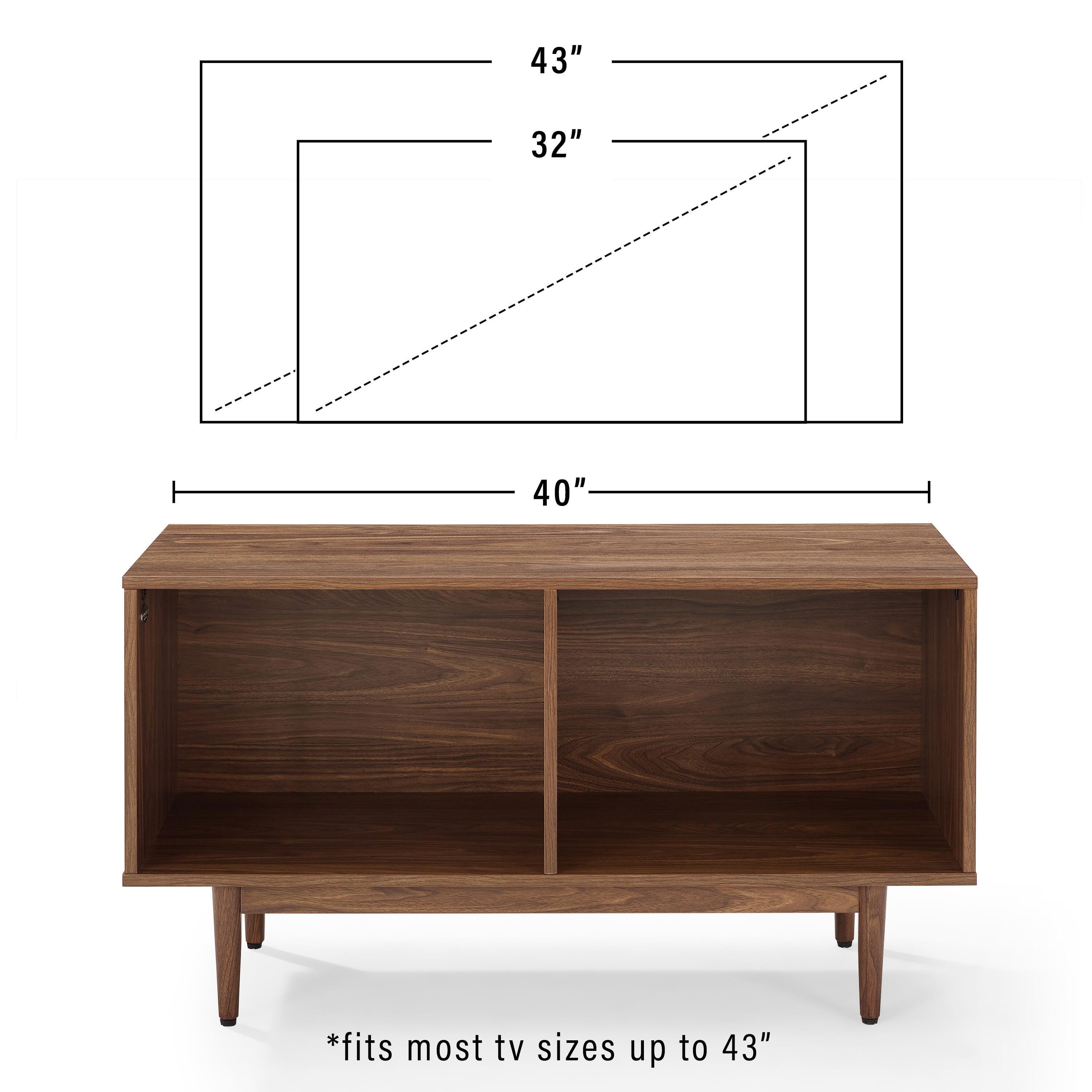 Crosley Liam Medium Record Storage Console Cabinet, , large