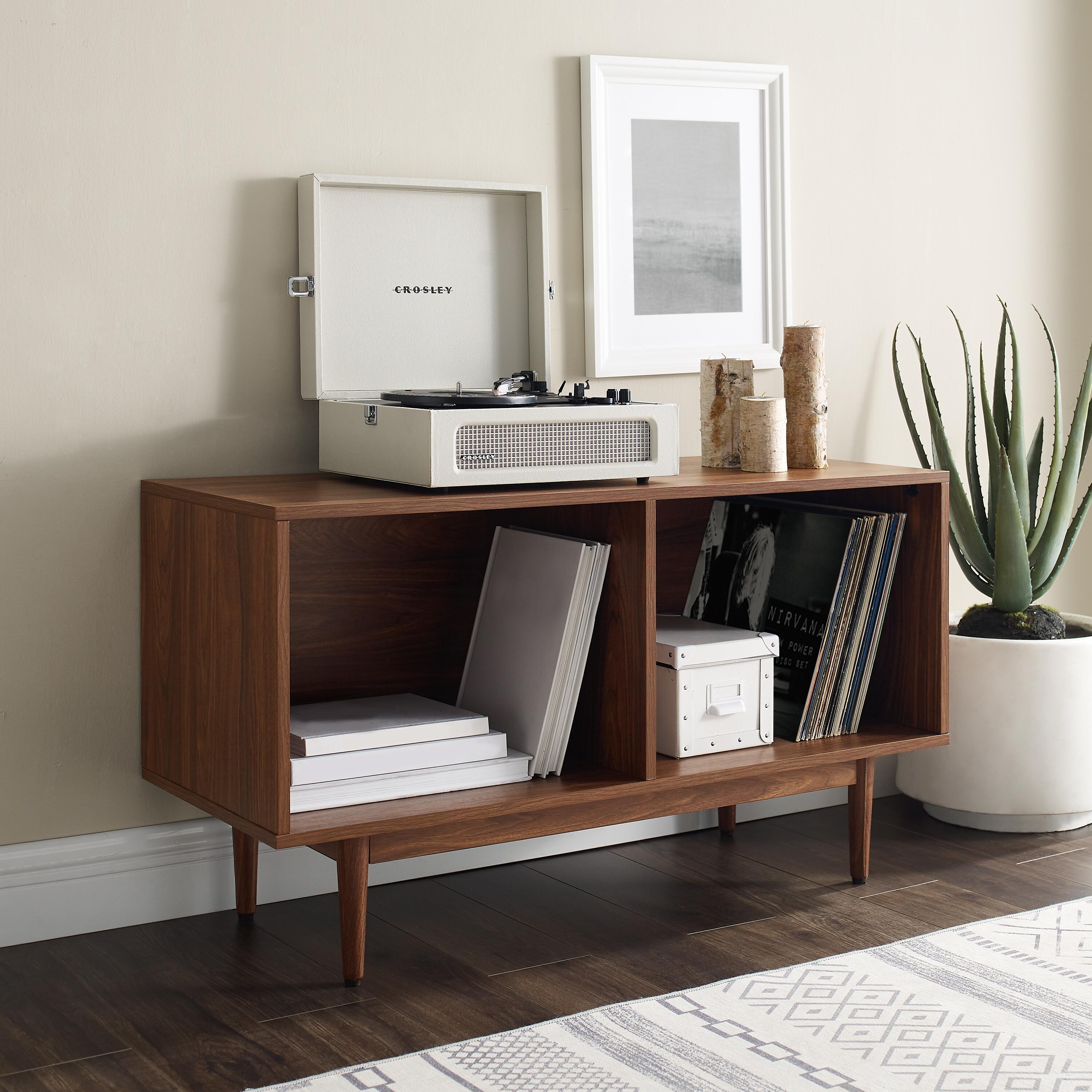 Crosley Liam Medium Record Storage Console Cabinet, , large