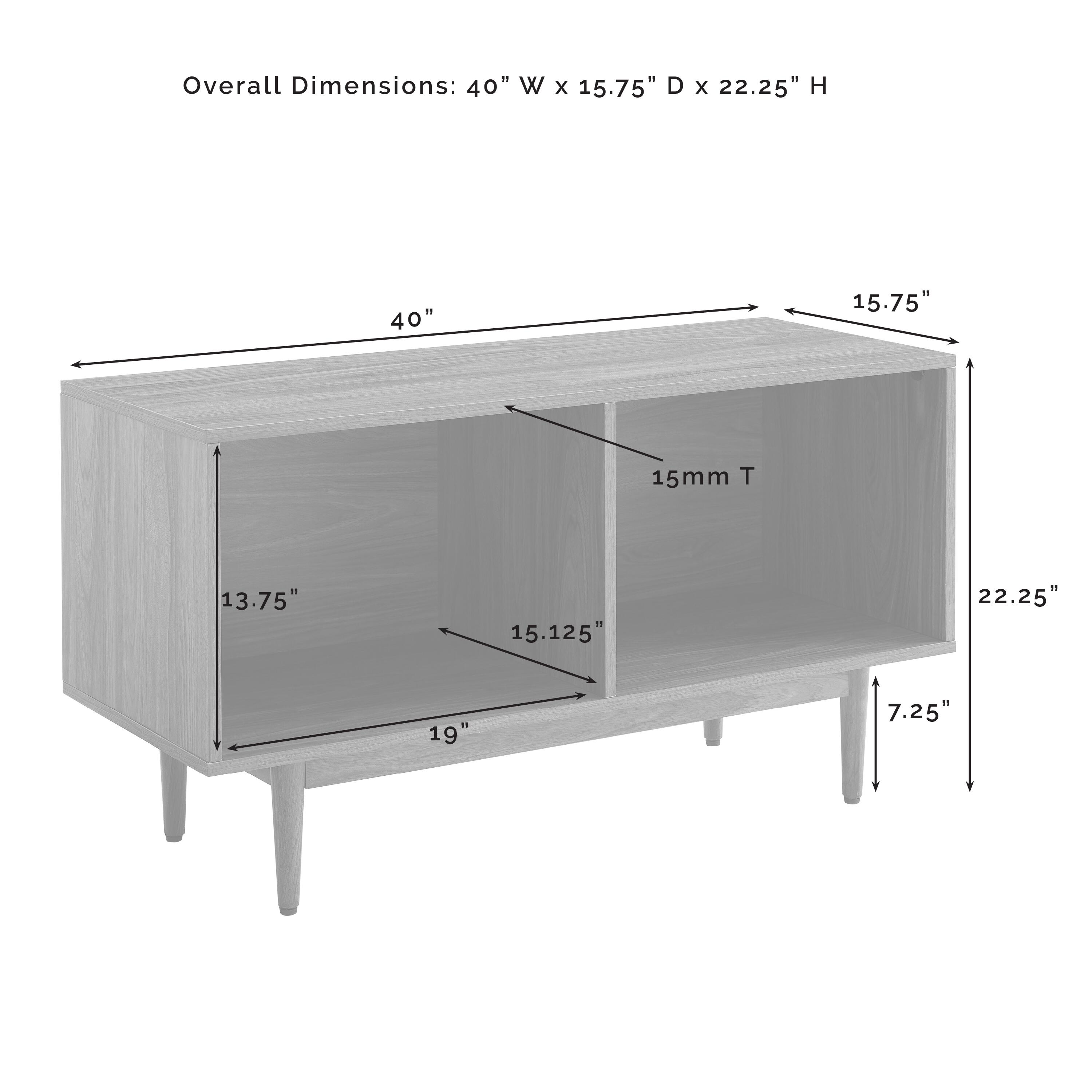 Crosley Liam Medium Record Storage Console Cabinet, , large