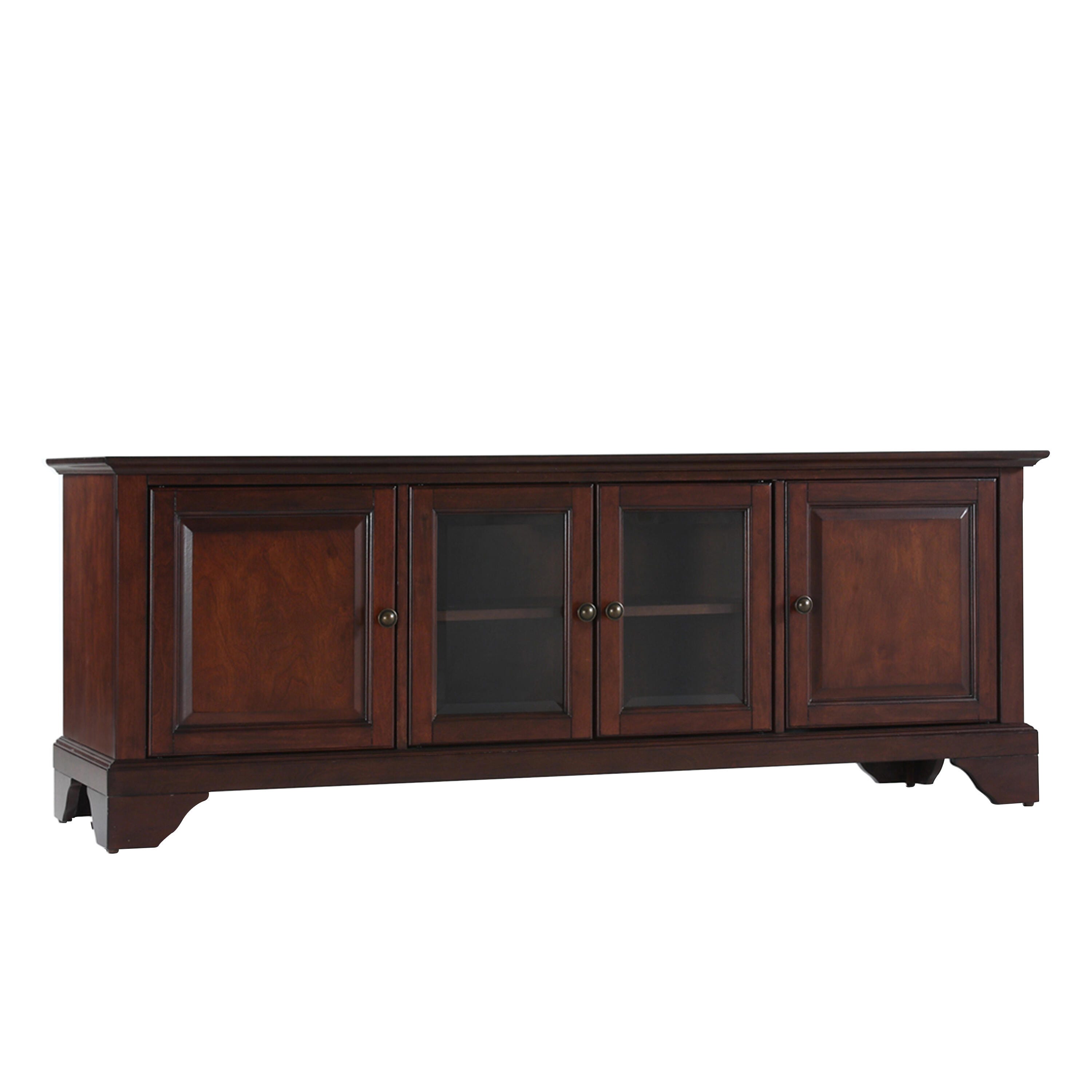 Crosley Lafayette 60" Low Profile Tv Stand, Dark Brown, large
