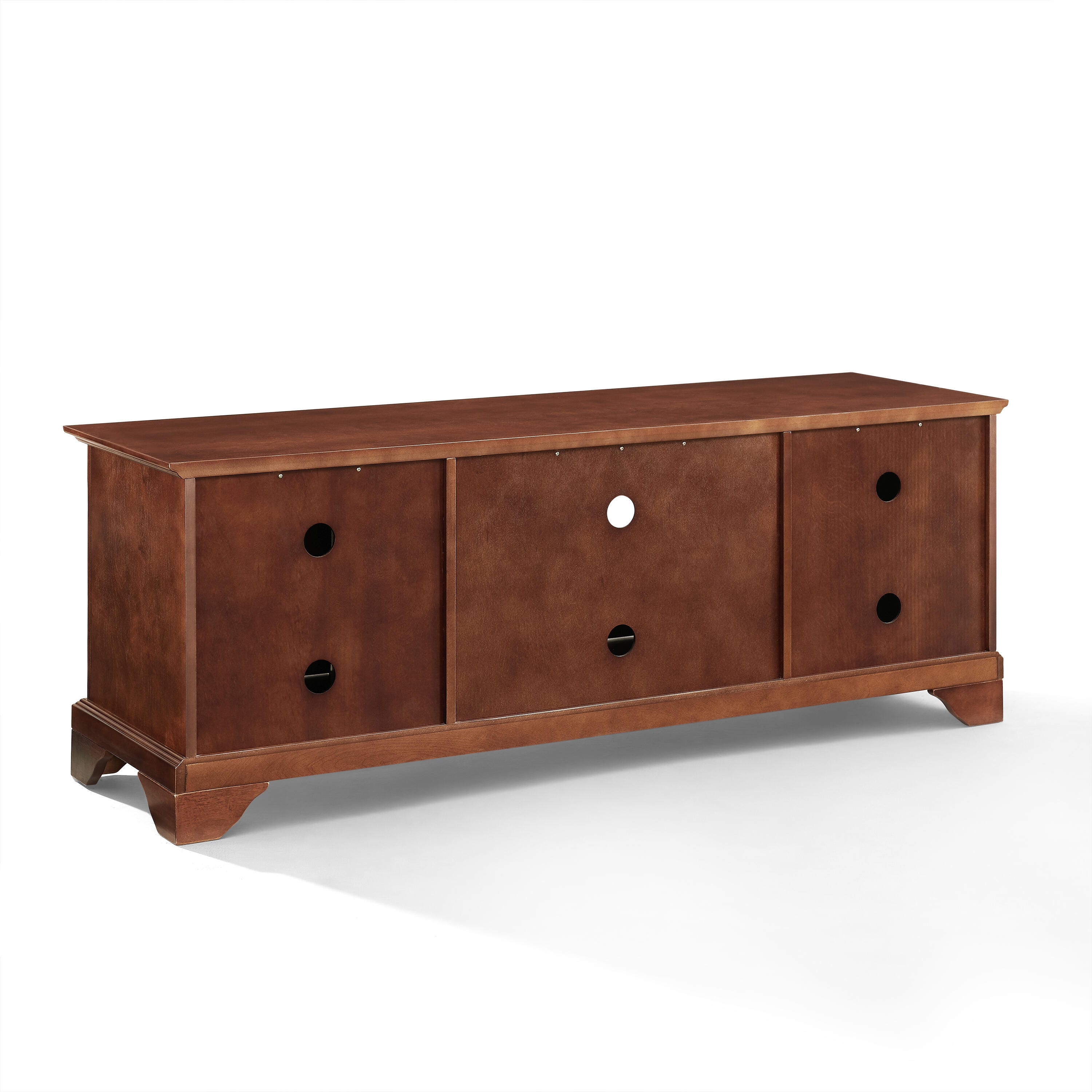 Crosley Lafayette 60" Low Profile Tv Stand, Dark Brown, large