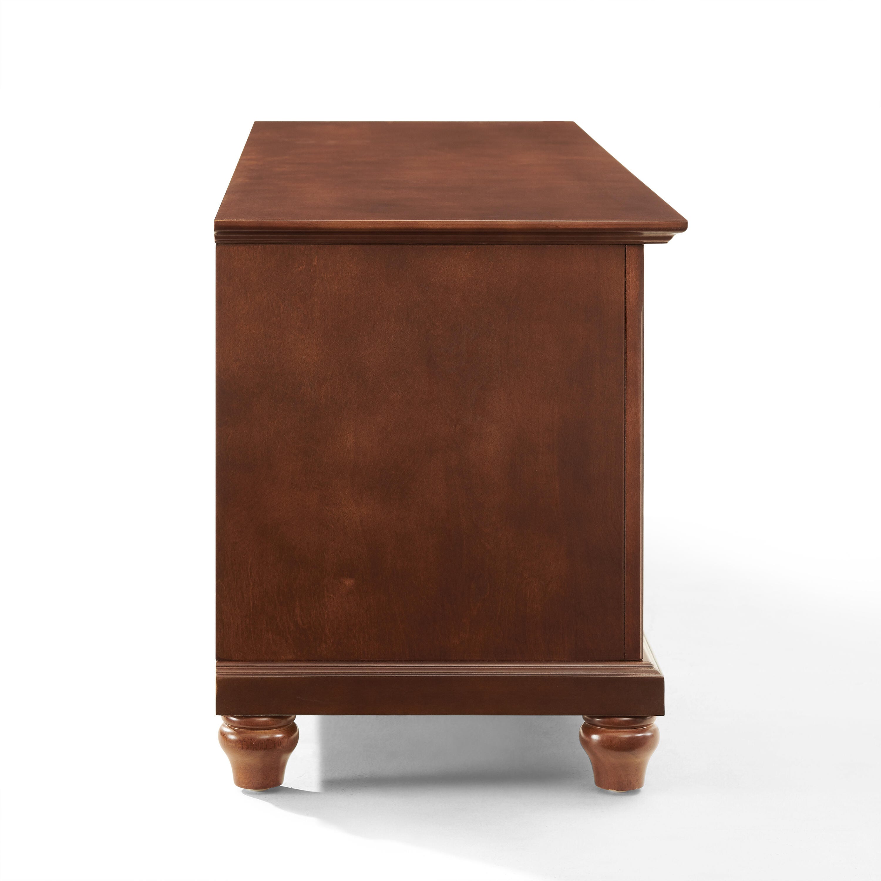 Crosley Cambridge 60" Low Profile Tv Stand, Dark Brown, large
