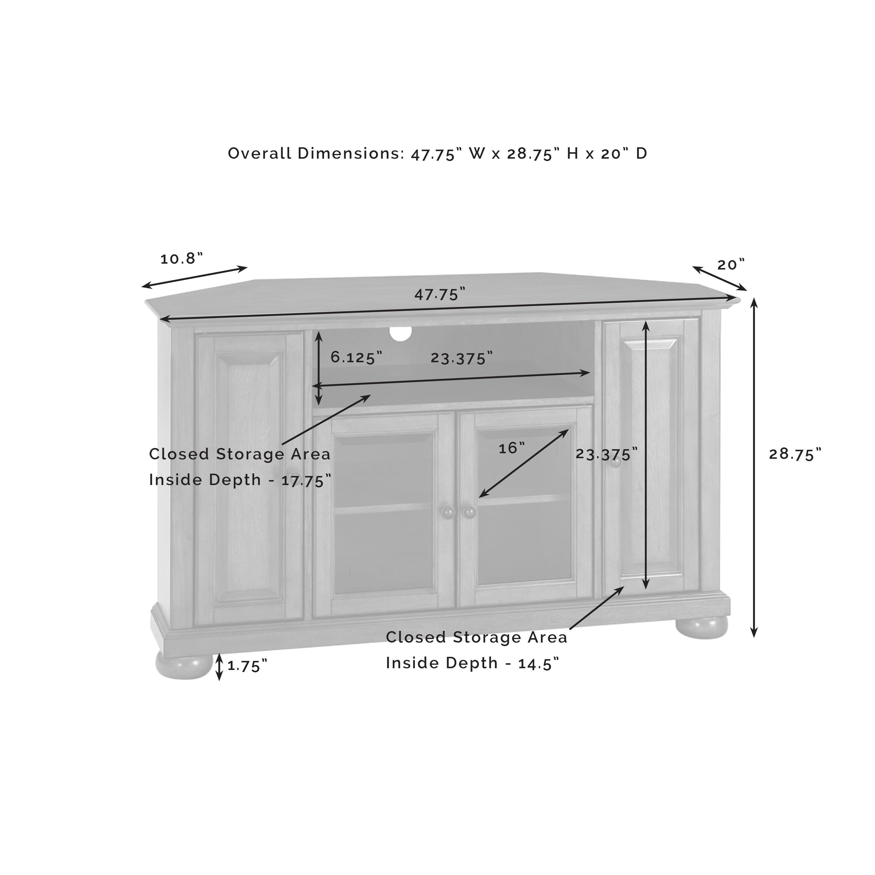 Crosley Alexandria 48" Corner Tv Stand, , large