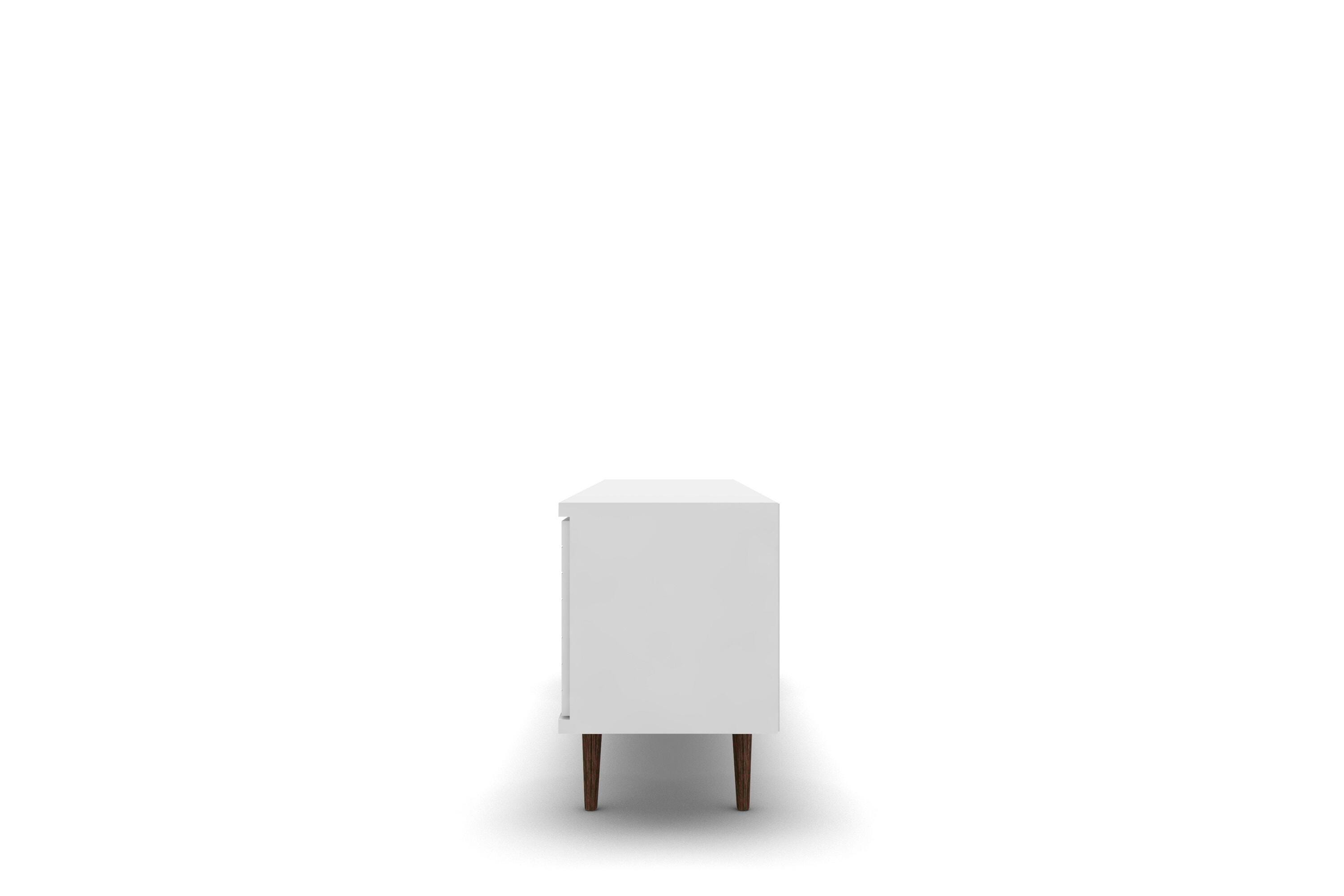 Manhattan Comfort Liberty 62.99" TV Stand in White, White, large