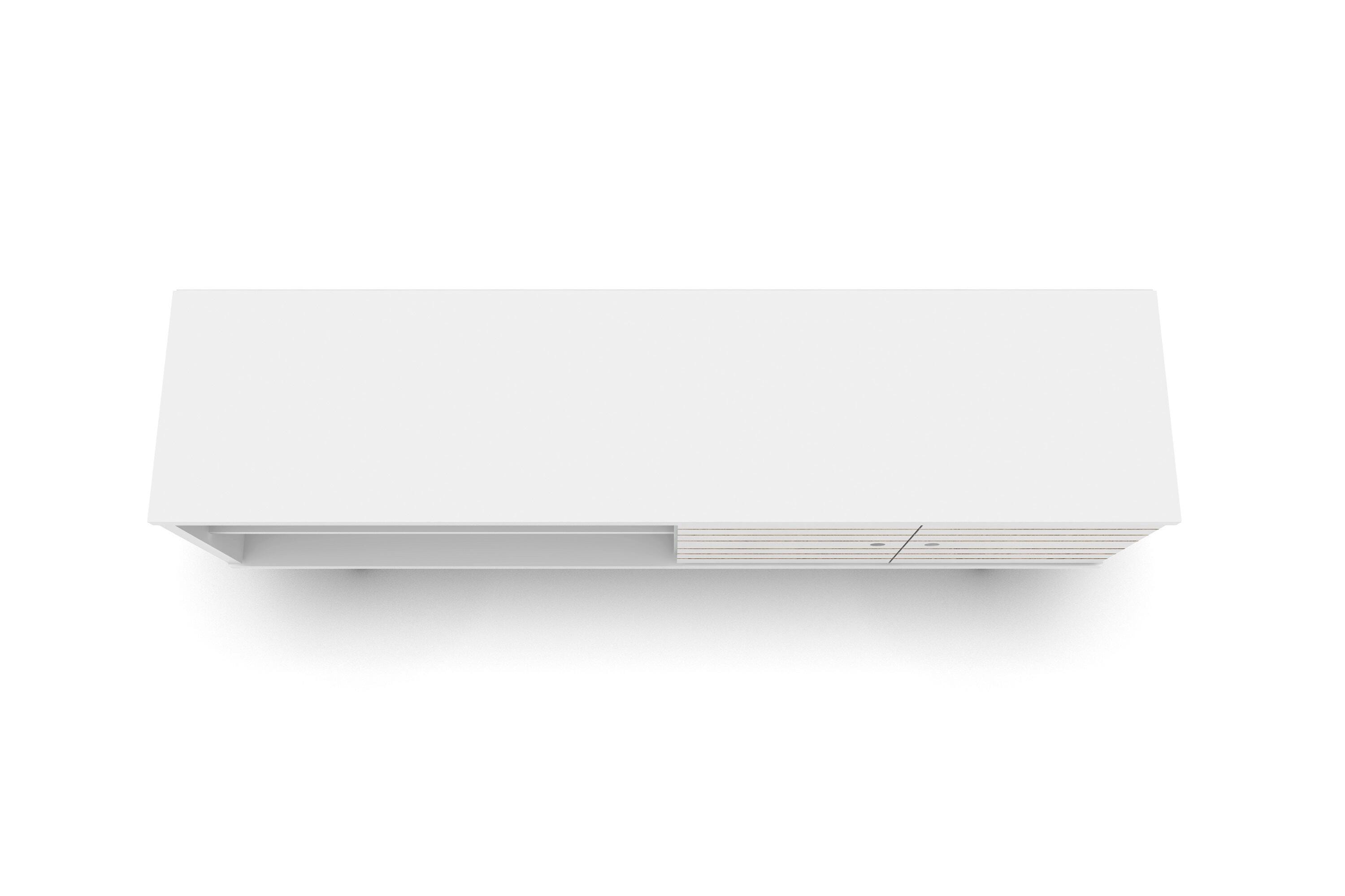 Manhattan Comfort Liberty 62.99" TV Stand in White, White, large