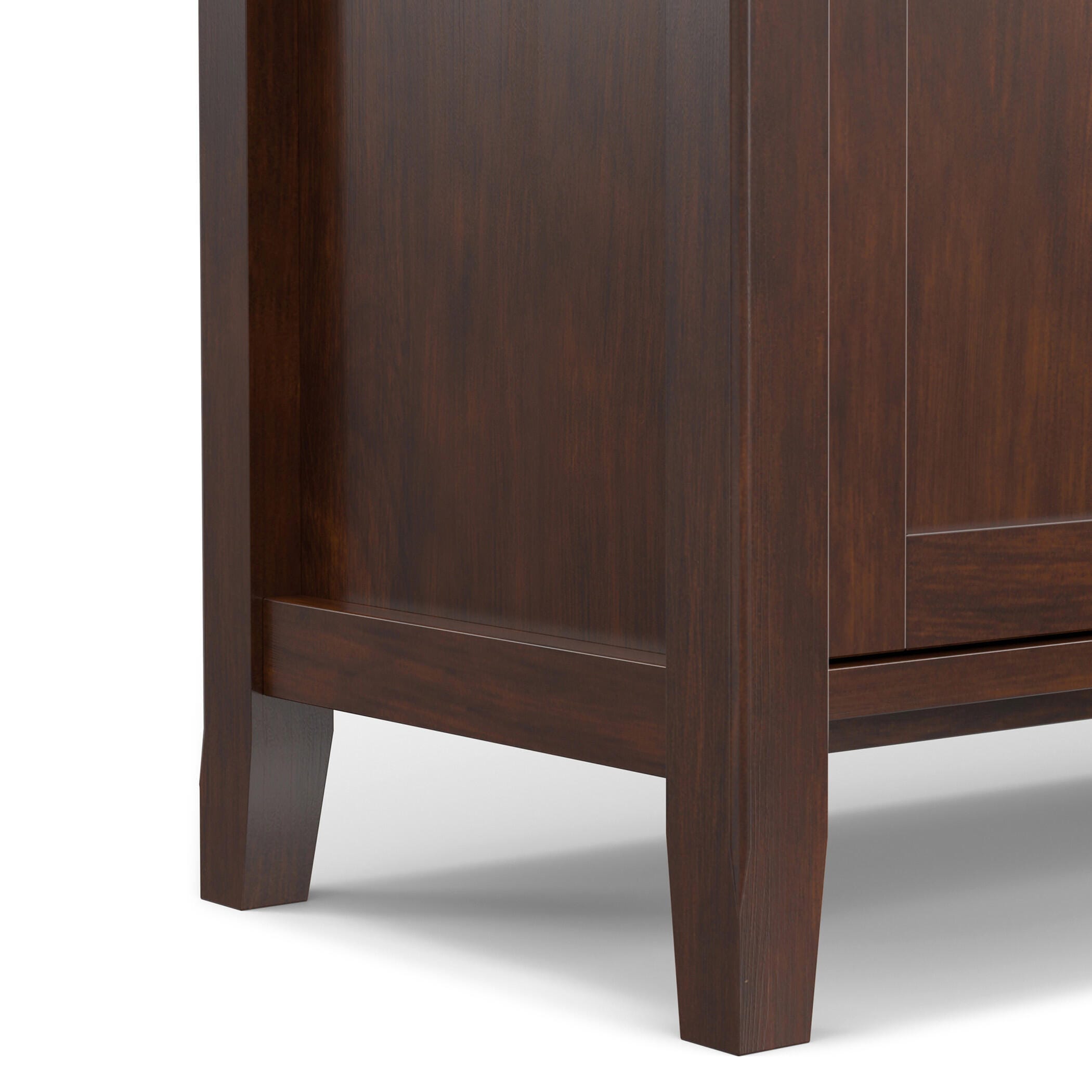 Solid Wood 72" Rustic TV Stand, Brown, large