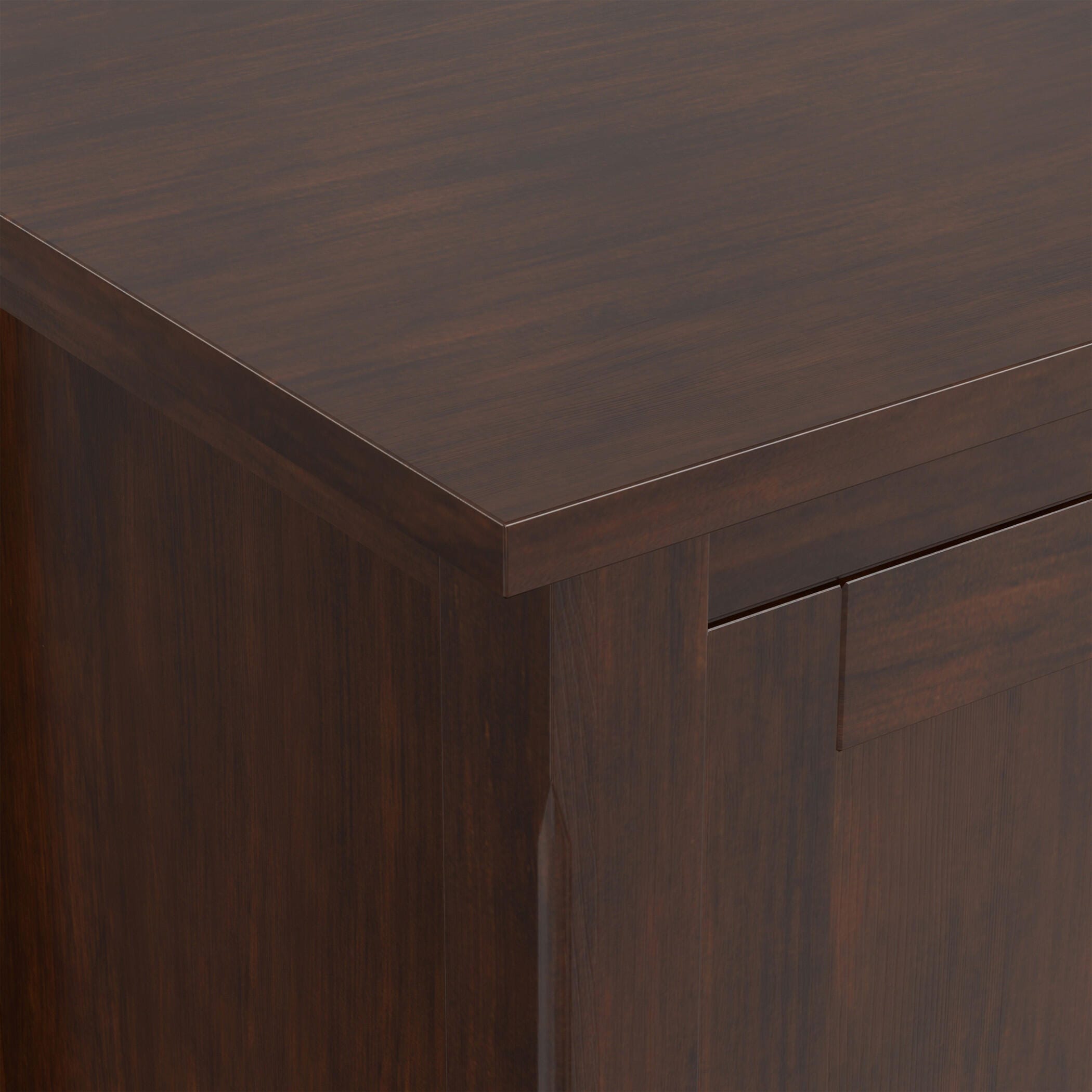 Solid Wood 72" Rustic TV Stand, Brown, large