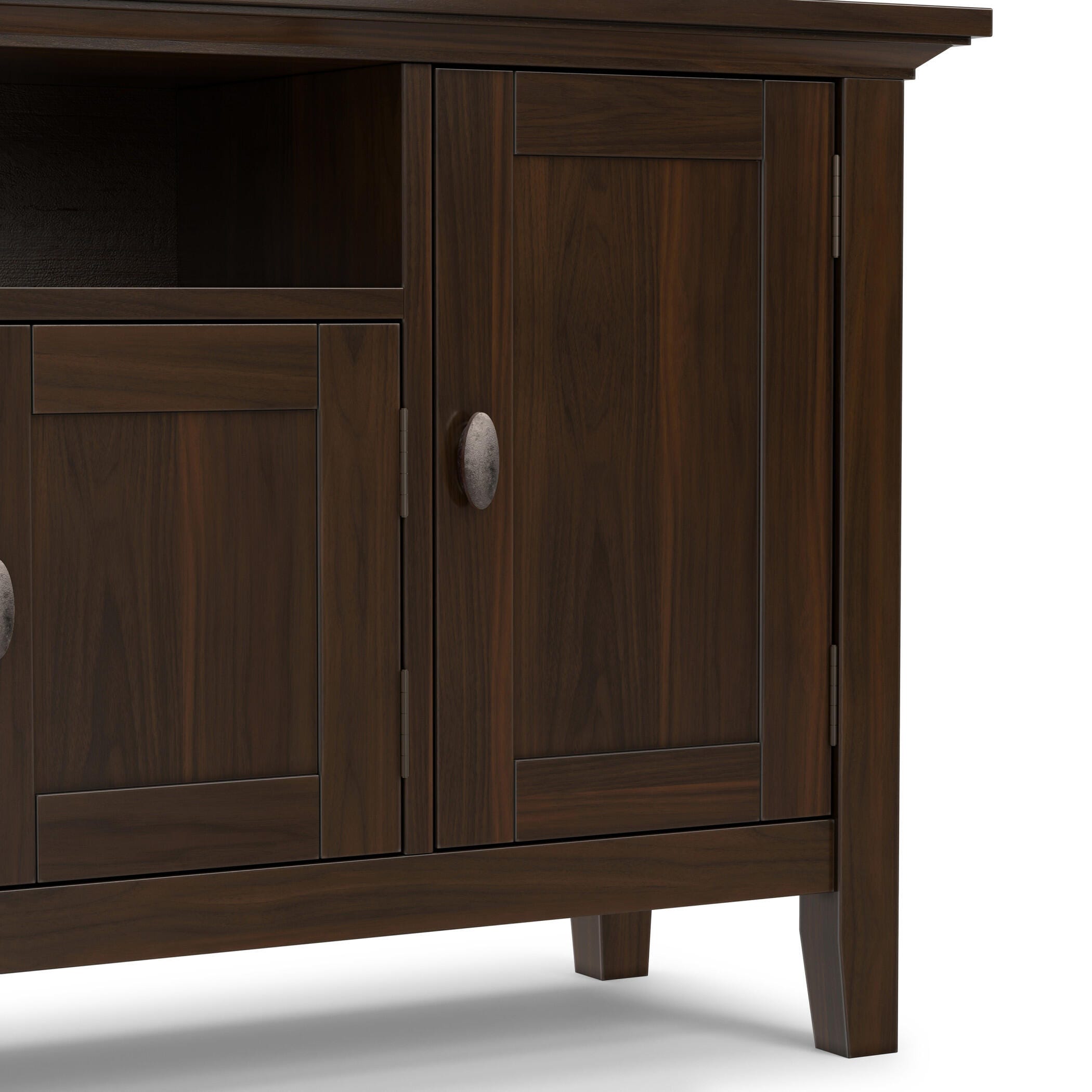 Redmond Solid Wood 72" Rustic TV Stand, Brown, large