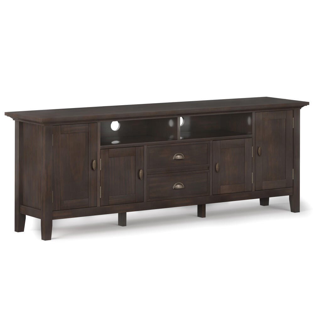 Redmond Solid Wood 72" Rustic TV Stand, Brown, large