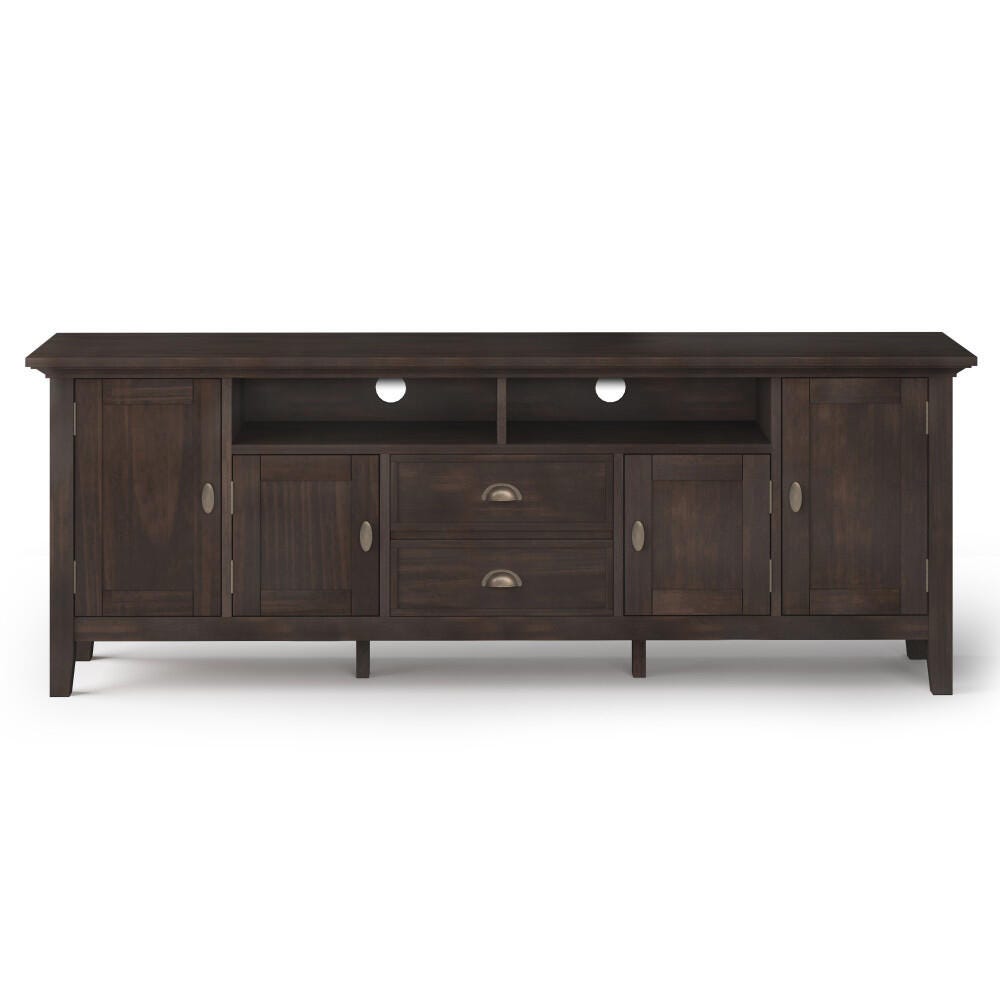 Redmond Solid Wood 72" Rustic TV Stand, Brown, large